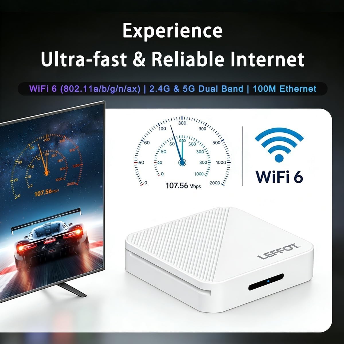 Android 14.0 TV Box 2026, H313 4K Ultra HD Streaming Device for TV with BT 5….