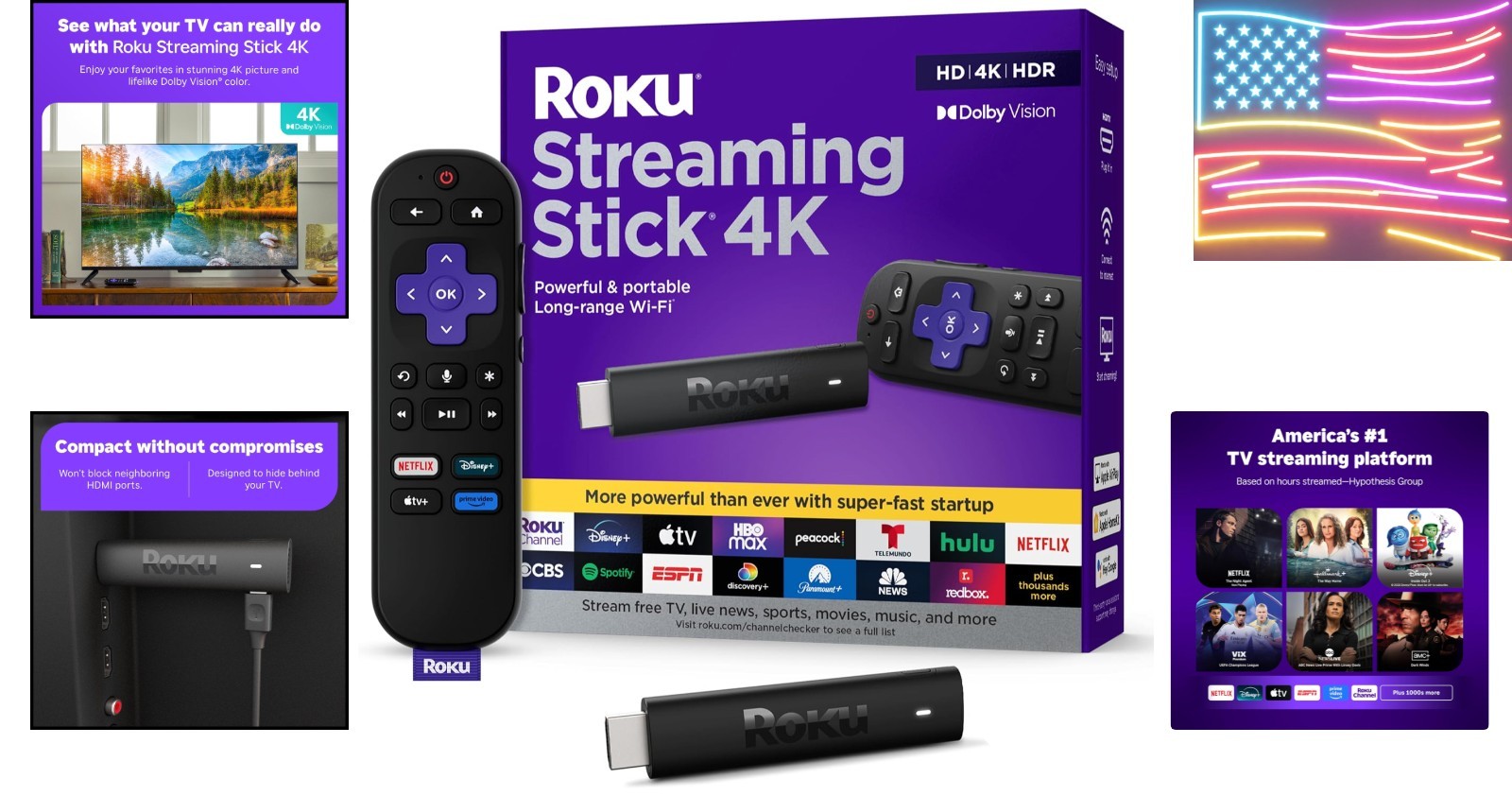 Streaming Stick 4K – HDR & Dolby Vision Streaming Device for TV with Voice Re…