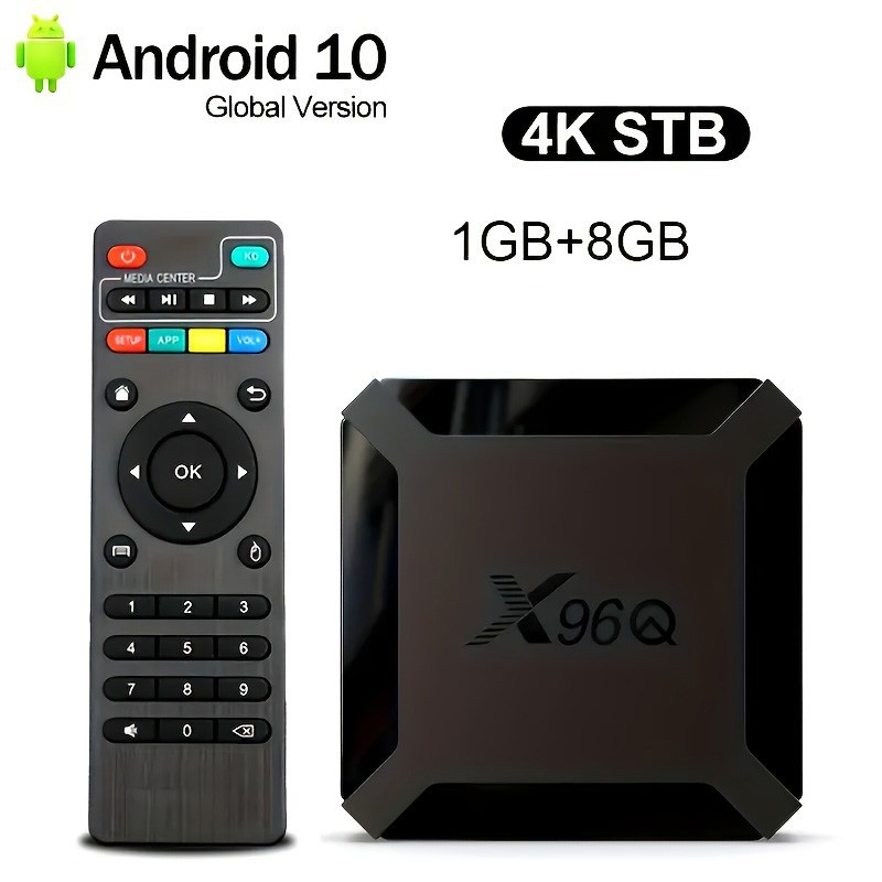 X96Q Android 10 TV Box Quad Core 4K Stream Mini PC Dual Band WiFi
