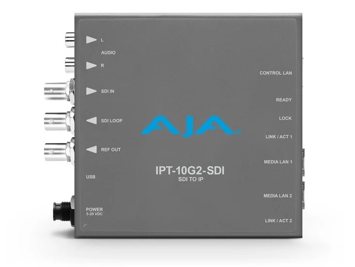 AJA IPT-10G2-SDI-R0 SDI to ST2110 Encoder Dual 10G SFP+ Hitless