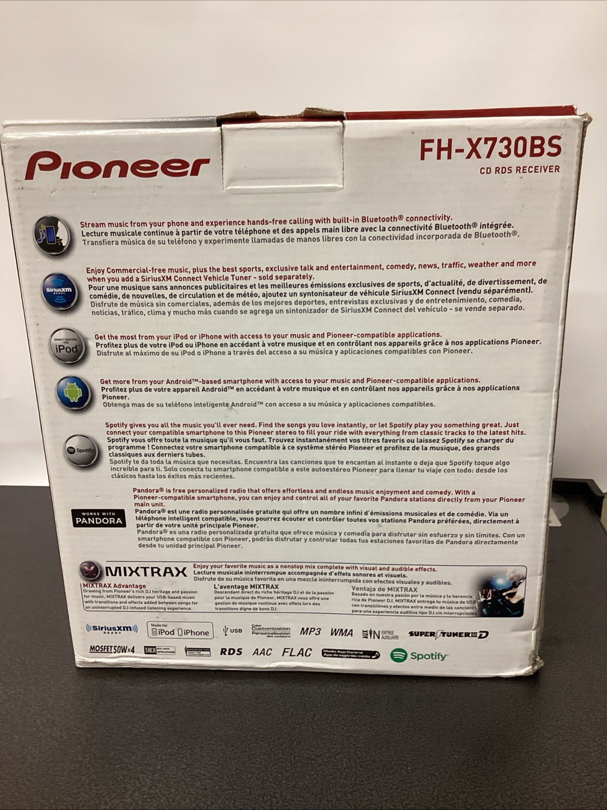 NEW Pioneer FH-X730BS 2-DIN Car Audio Receiver – CD, Bluetooth