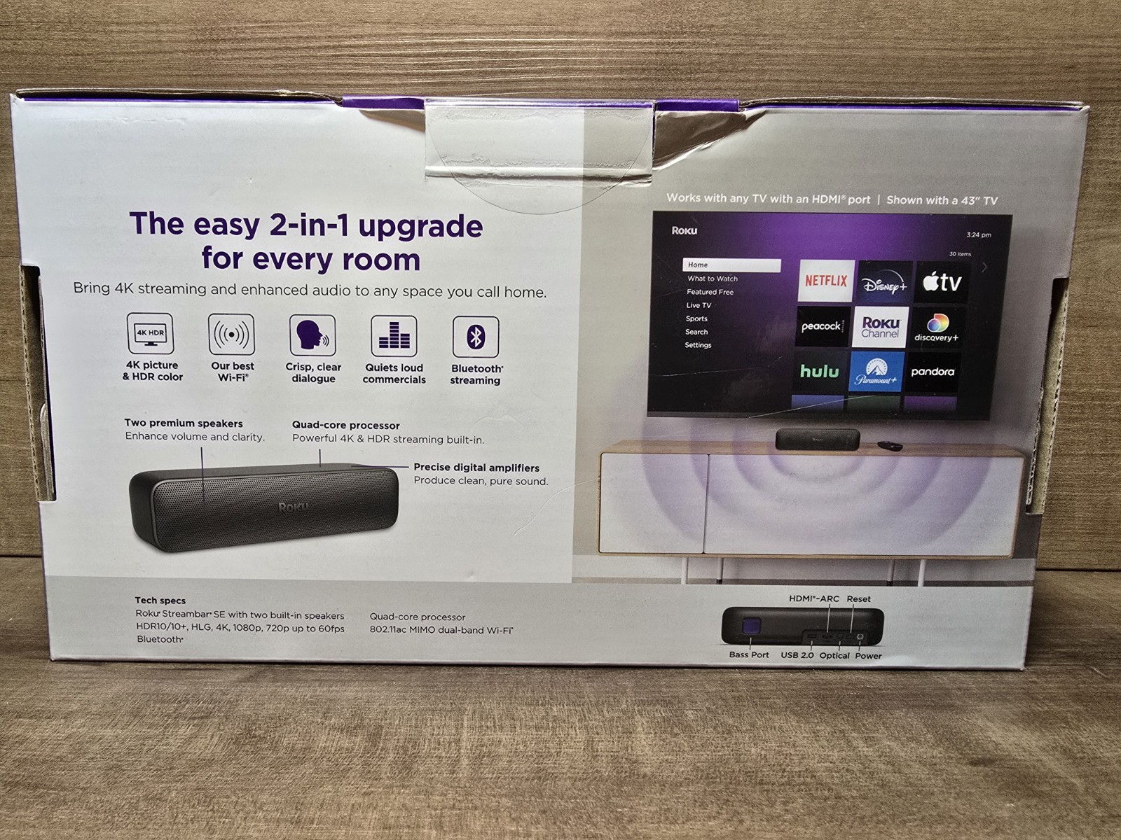 Roku – Streambar SE | 2-in-1 TV Soundbar with Built-in Streaming, | HD| 4K | HDR