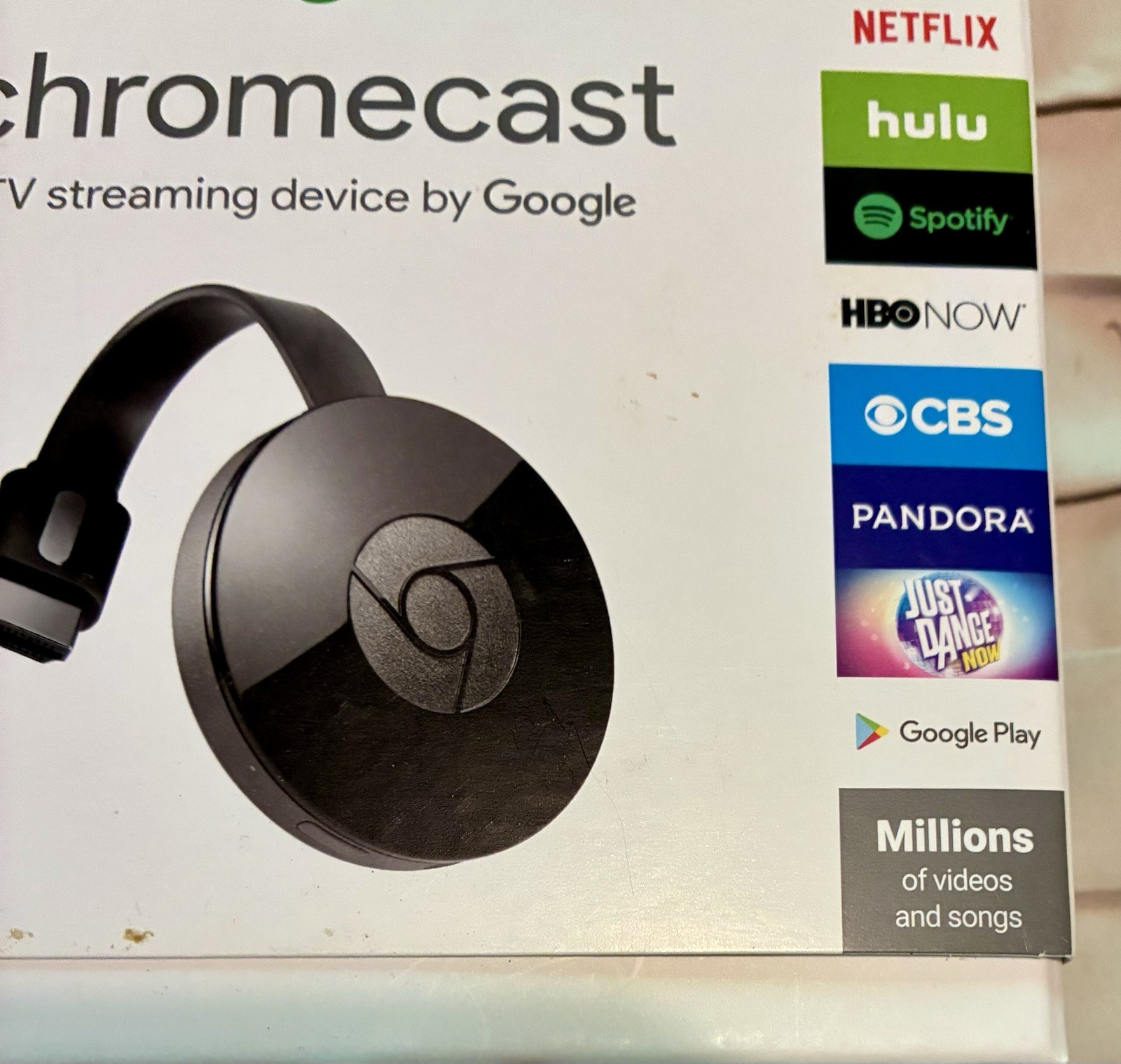 Goggle Chromecast TV Media Streaming Device 1080p NC2-6A5 Screen Mirroring