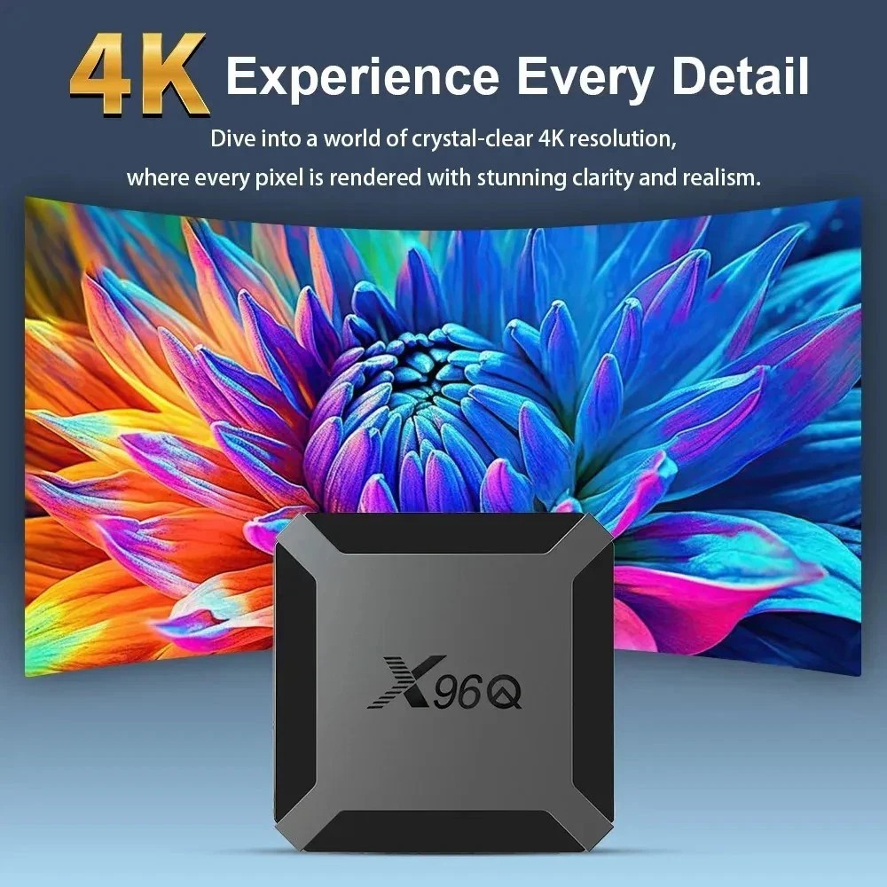 Android 10.0 TV Box X96Q Quad Core HD 4K Media Stream Player Mini PC 2.4G WiFi