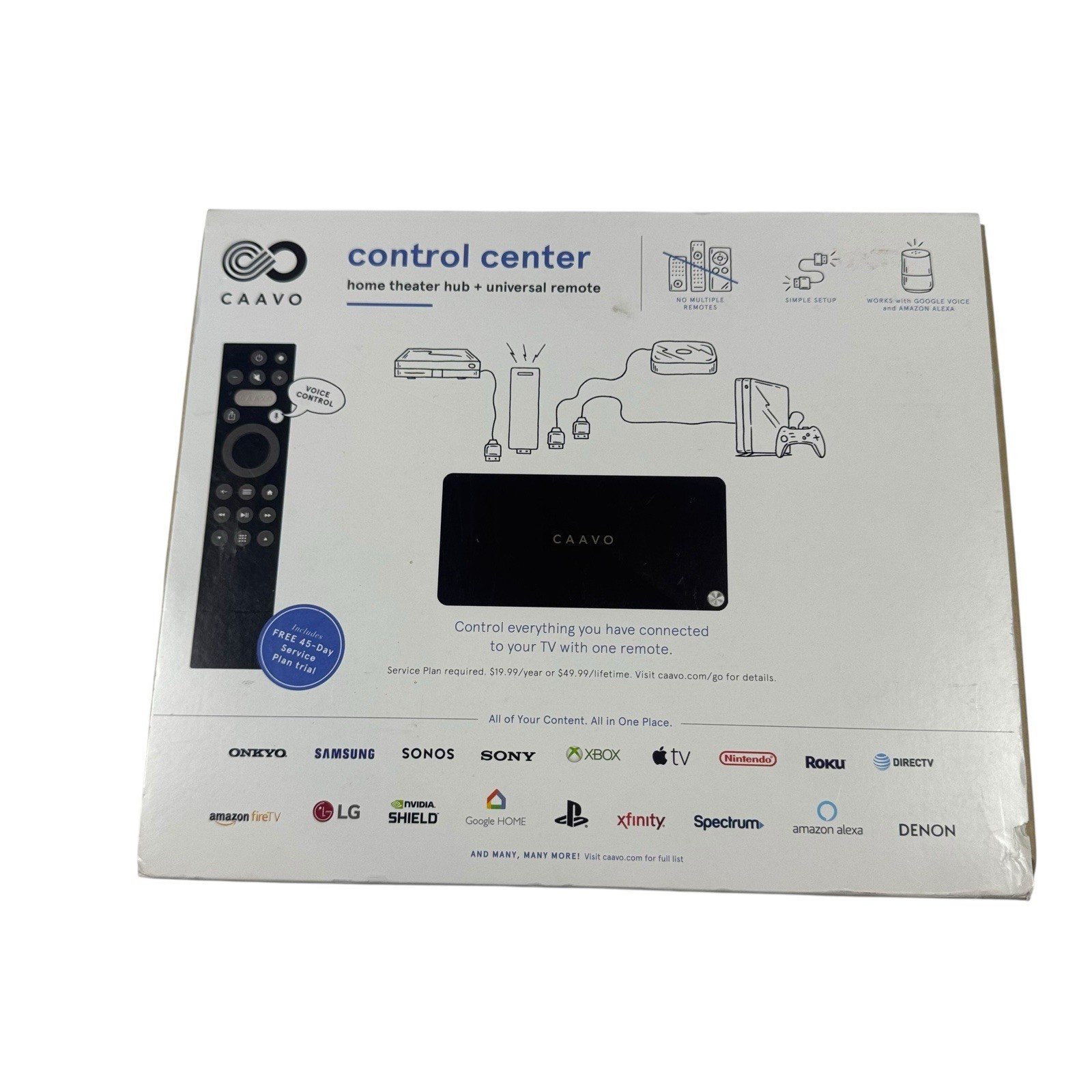 Caavo Control Center Entertainment Hub & Universal Remote Voice Control HDRX4BL