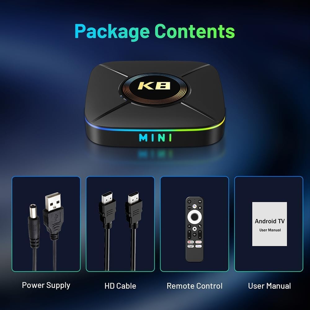 Android TV Box, Android Box 14.0 2GB RAM 32GB ROM Rk3518 Quad Core ARM Cortex…