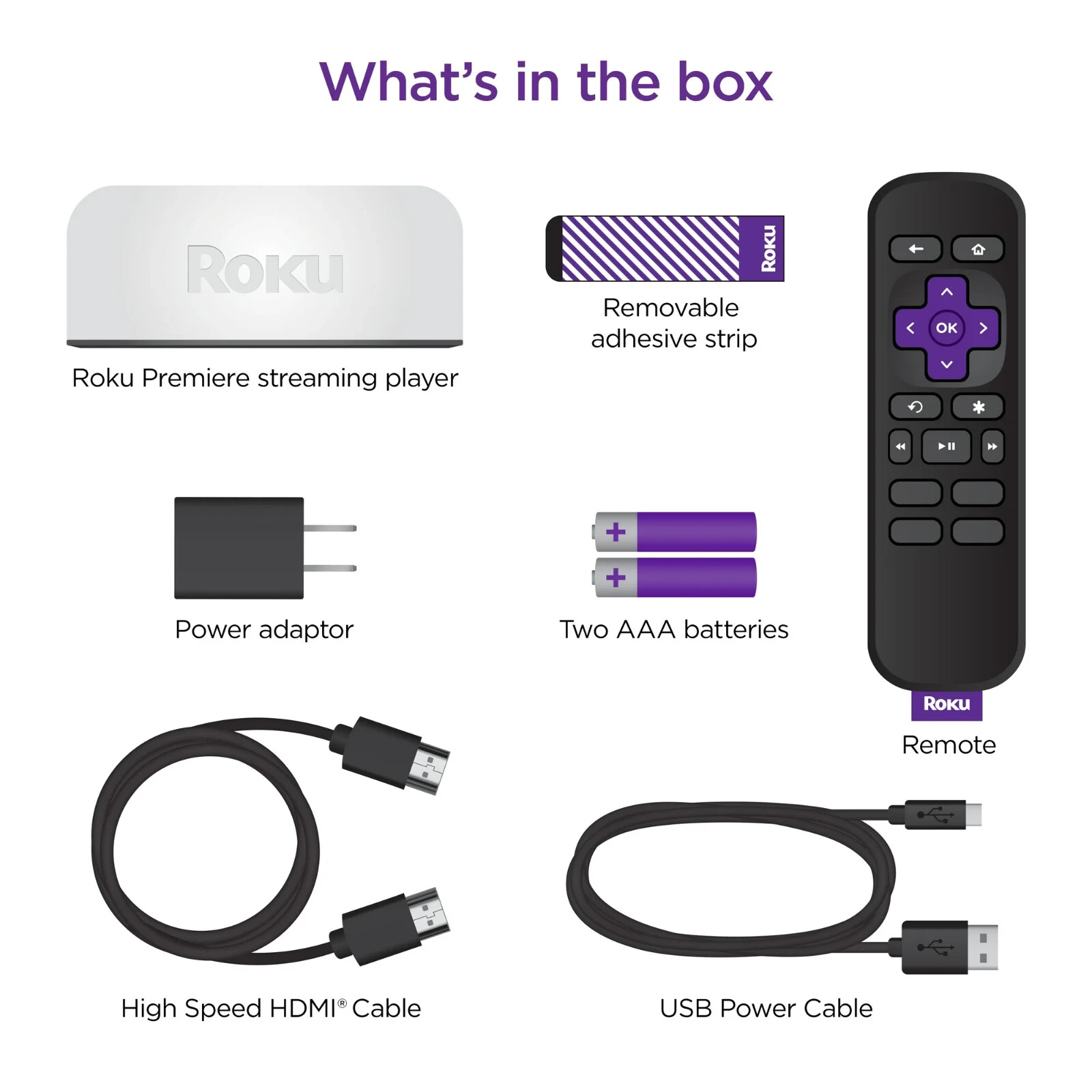 Roku Premiere|4K/HDR Streaming Media Player, High Speed HDMI, Standard Remote