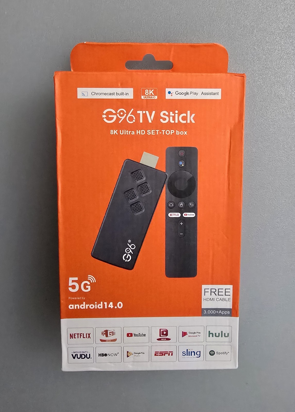 G96 TV Stick 8K Ultra HD SET-TOP box 5G android 14.0 2GB + 16GB