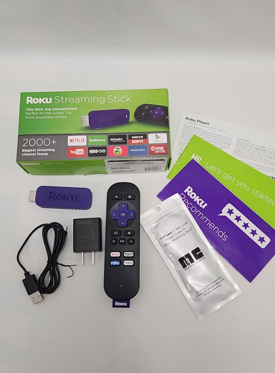 Roku Streaming Stick (2nd Generation) 3500R – Purple –