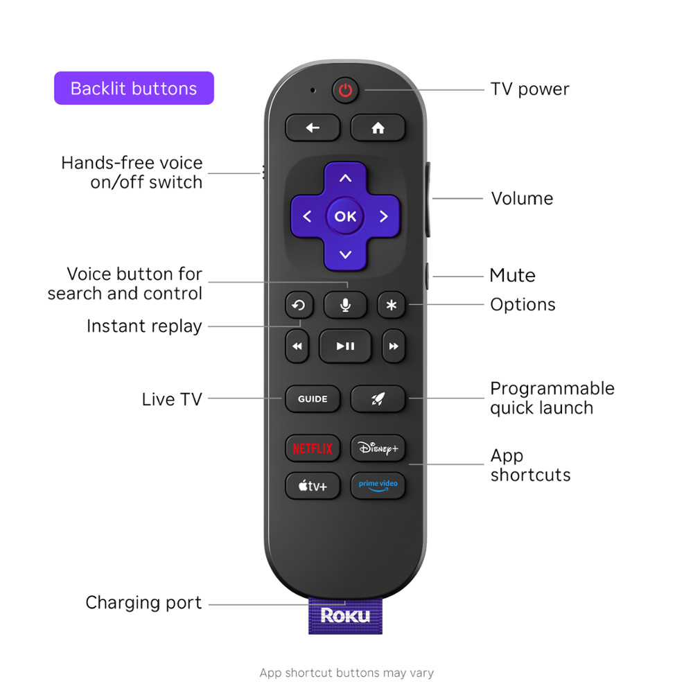 Roku Ultra 4850R 4K Streaming Player with Voice Remote – App Shortcuts May Vary