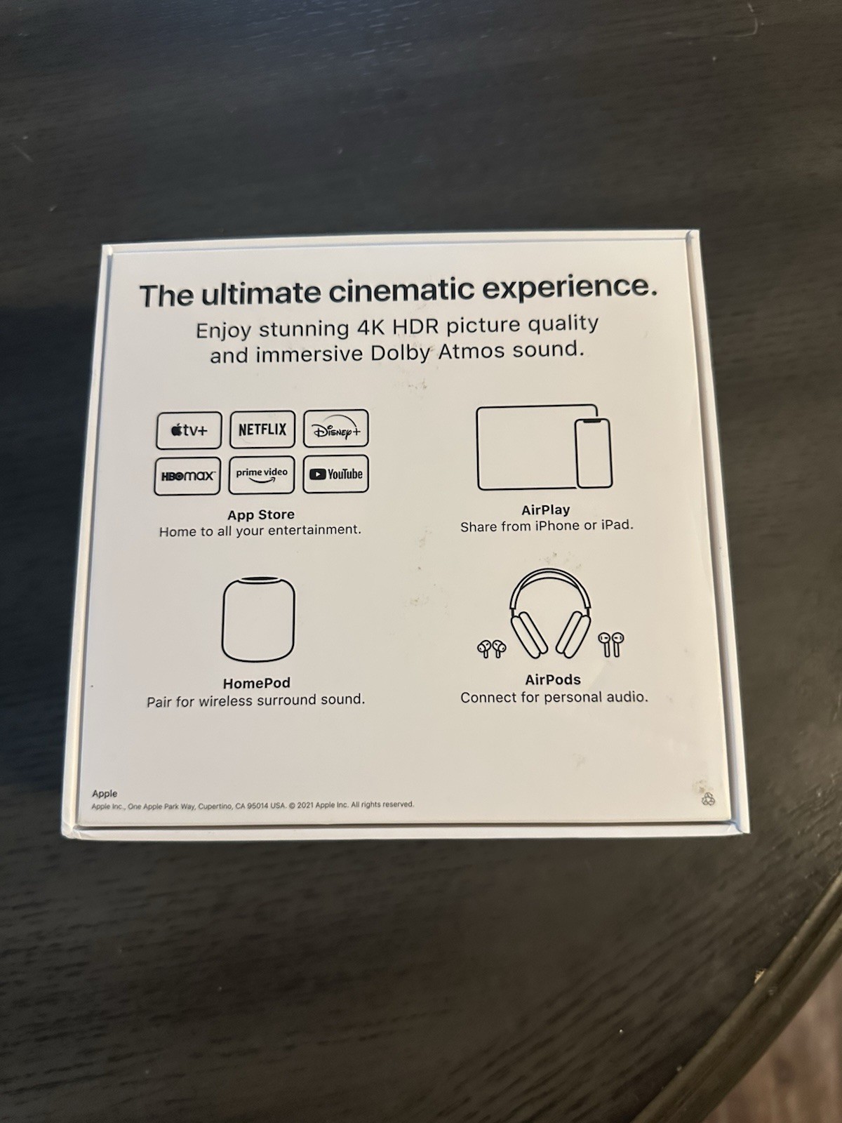 Apple TV 4th Generation A1625 32GB With Power Cord – No Remote