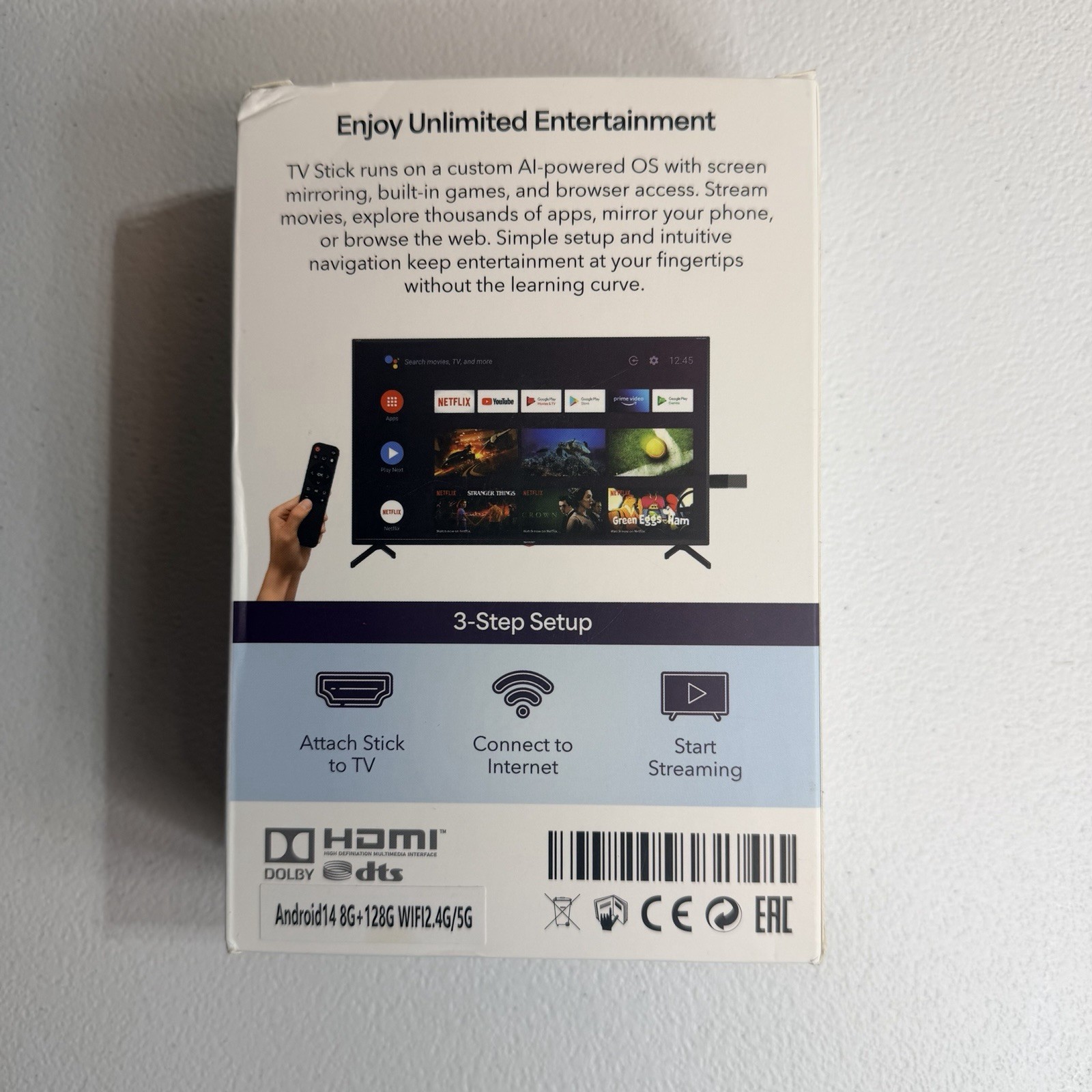 TV Stick 4K MAX, 1080 P. Full HD – NEW IN BOX – CHROMECAST BUILT IN