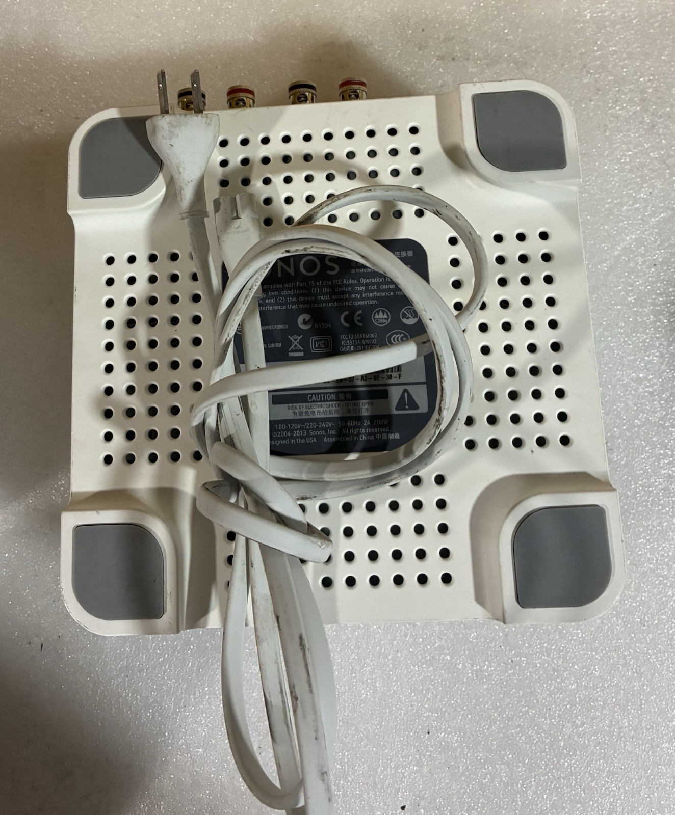 Sonos CONNECT:AMP Wireless Multi-Room Audio Amplifier White Tested Working