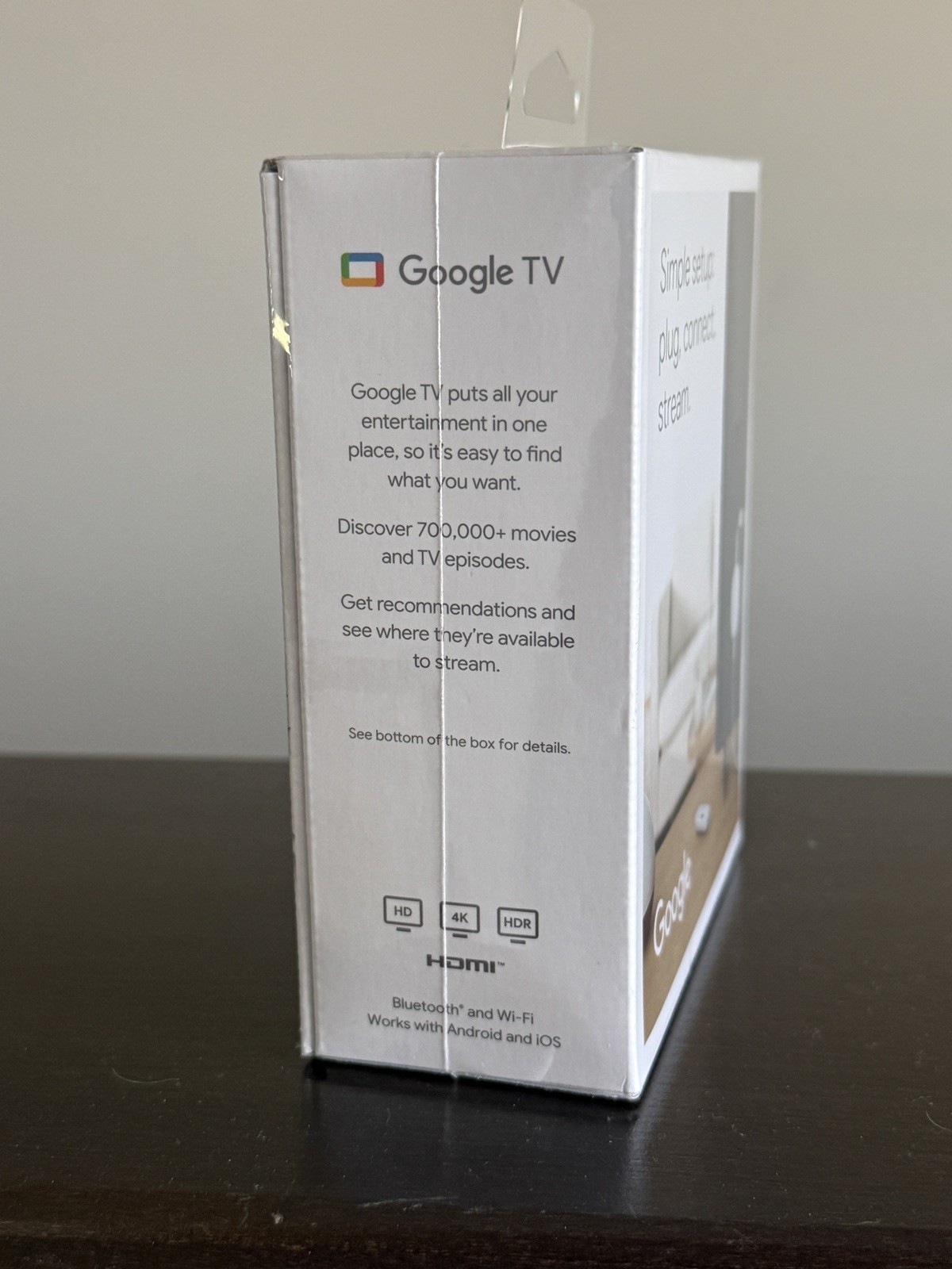 Google Chromecast with Google TV 4K UHD Media Streamer – Snow