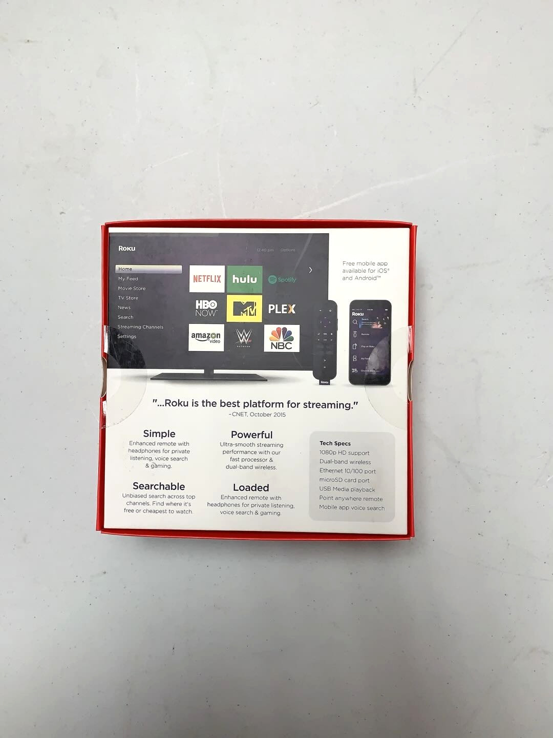 Roku 3 Media Streamer with Enhanced Voice Remote 4230R NEW