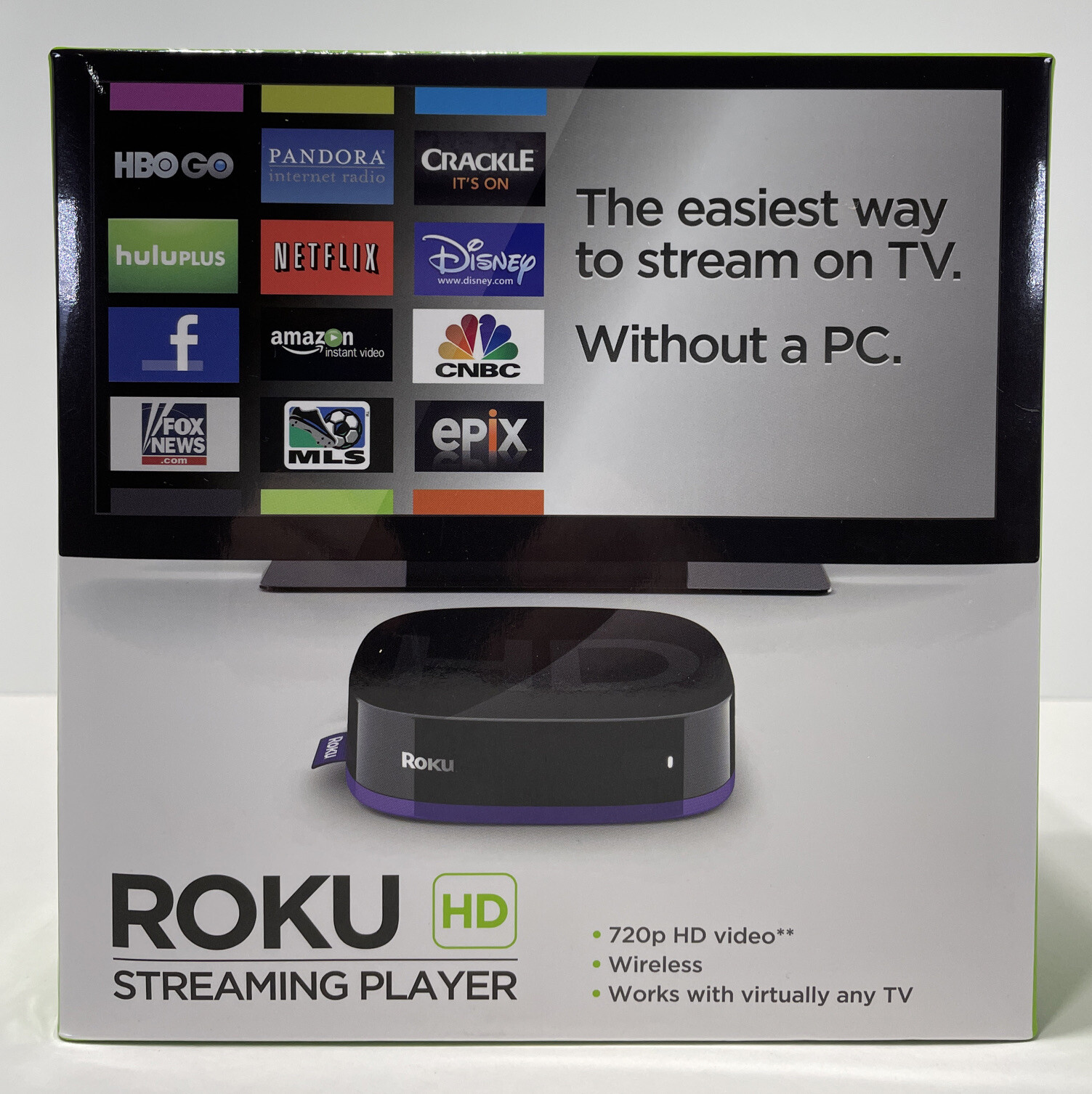 Roku HD (2nd Generation) Media Streamer 2500R – Black **Sealed **