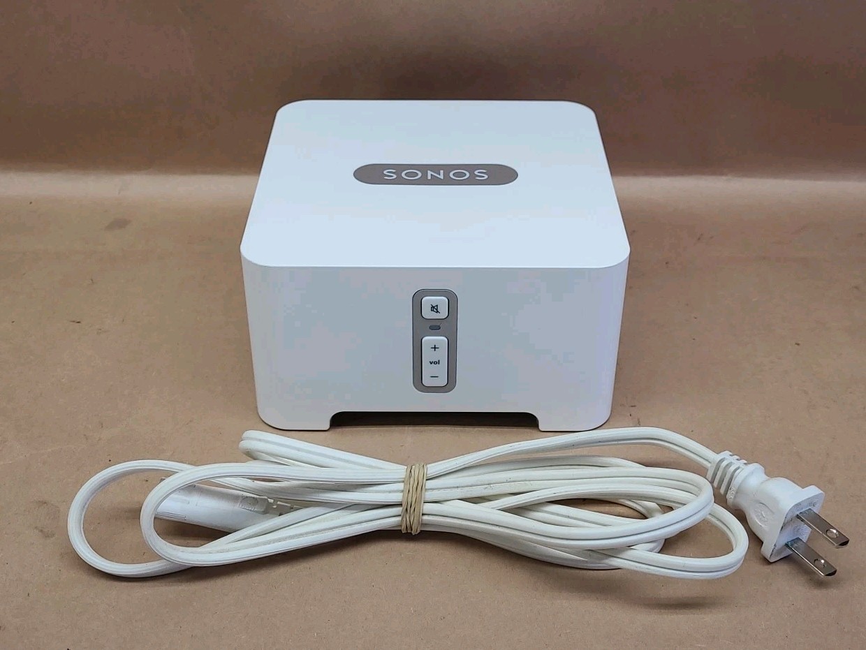 SONOS Connect Gen 1 White Wireless Music Streamer w/ Power Cable – TESTED WORKS!