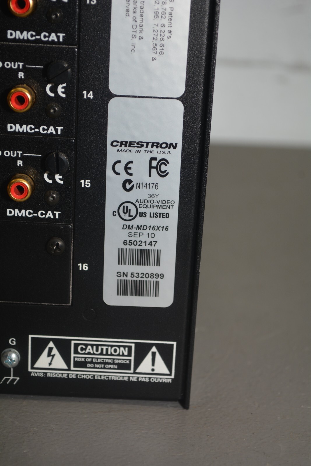 ^ Crestron DM-MD16x16 HD Digital Media Switcher w/ 15x Cards #X1035
