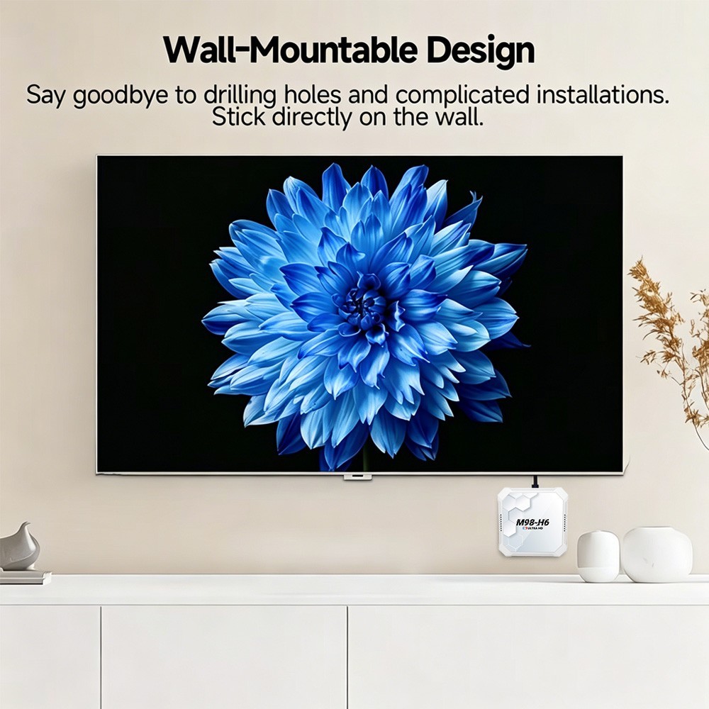 M98-H6 4K Ultra HD Android 14 TV Stick WiFi Bluetooth 5.4 HDMI Streaming Device