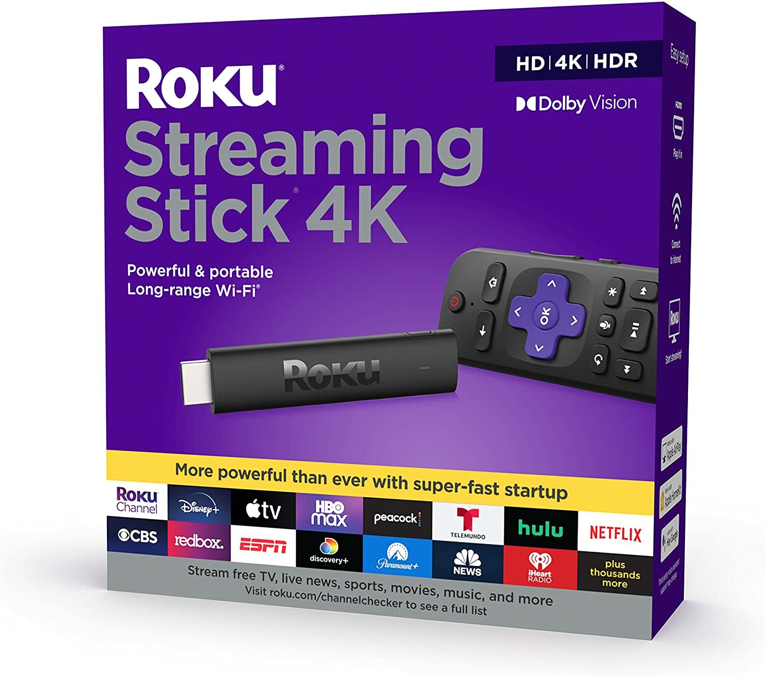 Roku 3820R Streaming Stick 4K Streaming Device – 2021 Model