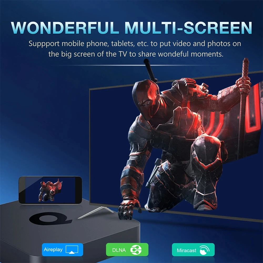 Q1 Android 14 TV Box 8K Allwinner H313 Quad Core 8GB/128GB 5G WiFi BT5.4