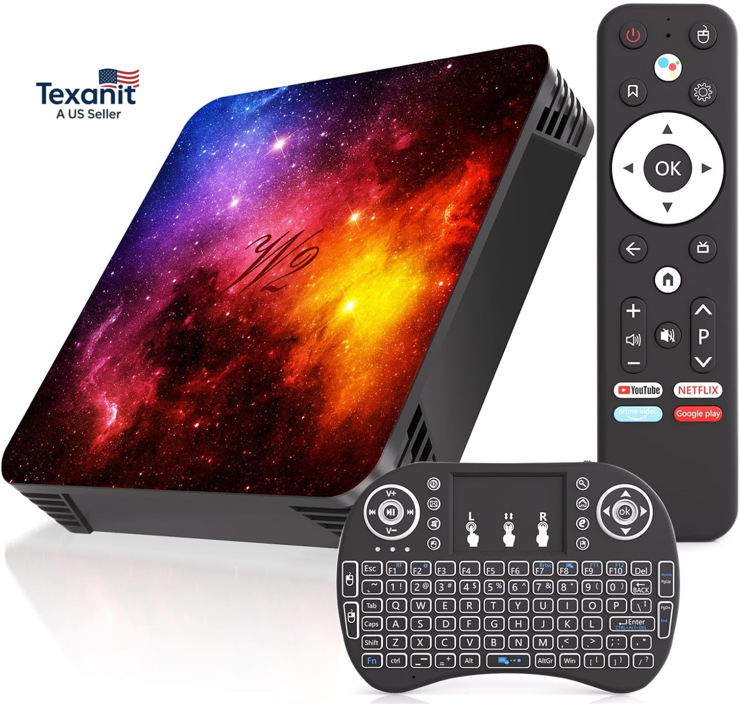 Android 14.0 TV Box 4GB RAM 64GB ROM, Support 4K Dual-Wifi 2.4G/5G Quad-Core Sma