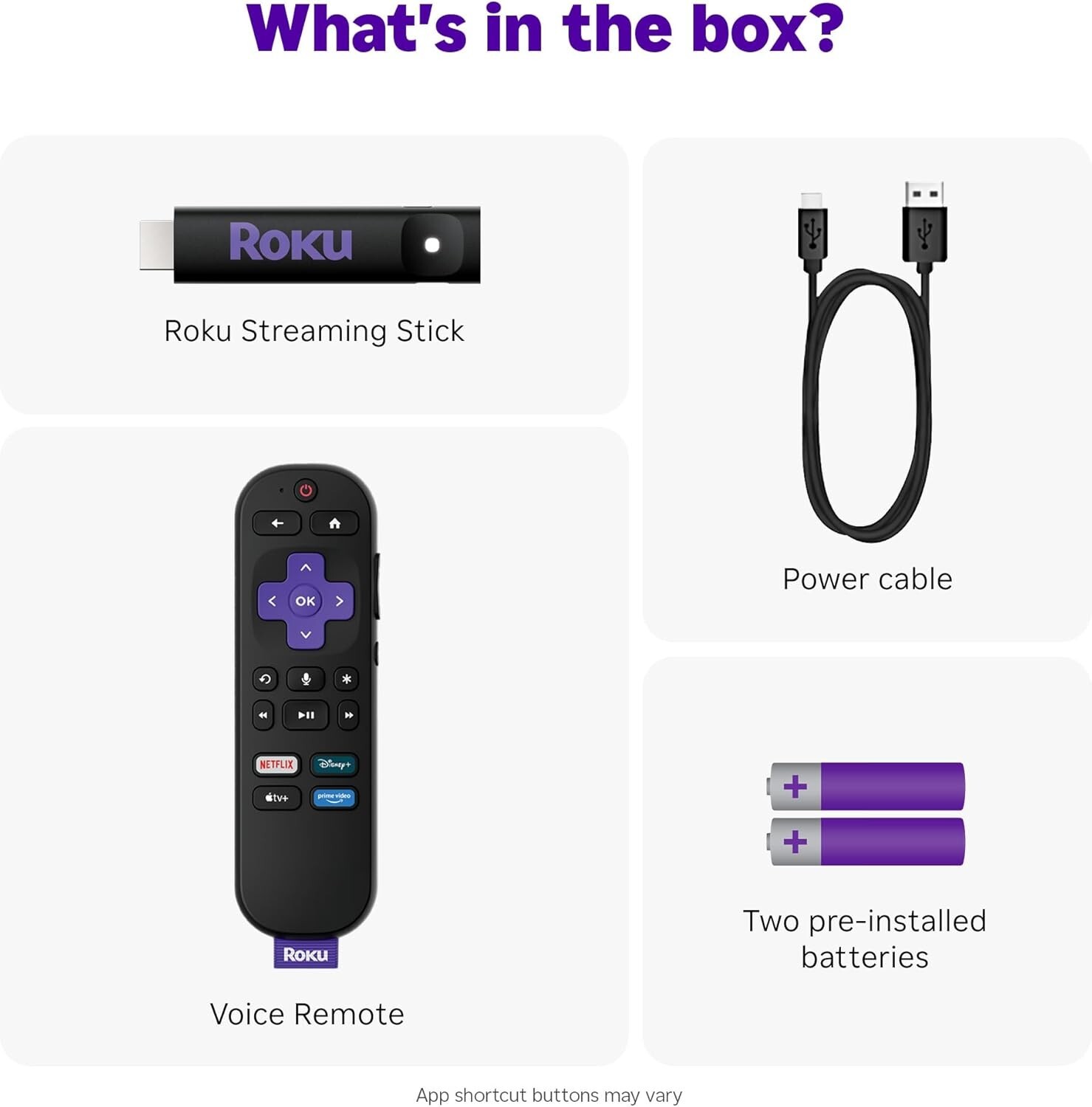 Roku 3840R Streaming Stick HD Media Player with Voice Remote – 2025 Model