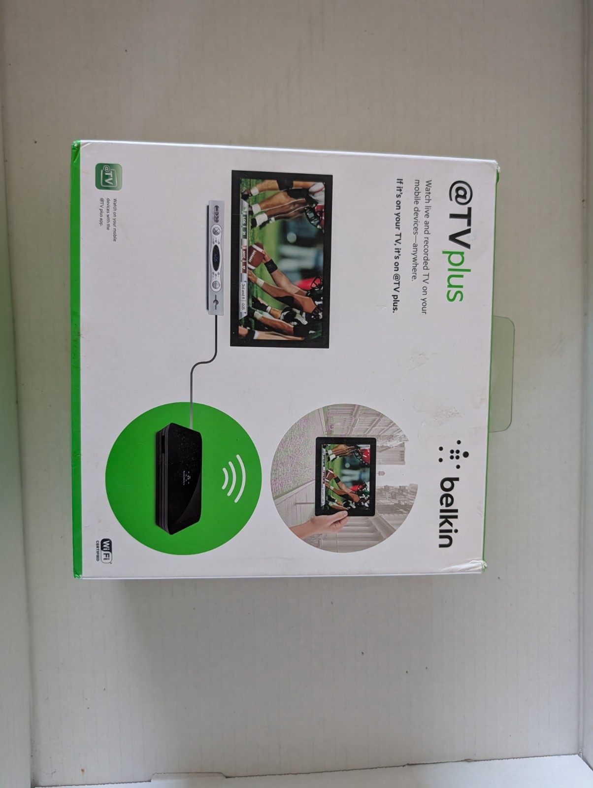 Belkin @TV Plus Set‑Top Box Media Streamer G1V1000 Open-Box New