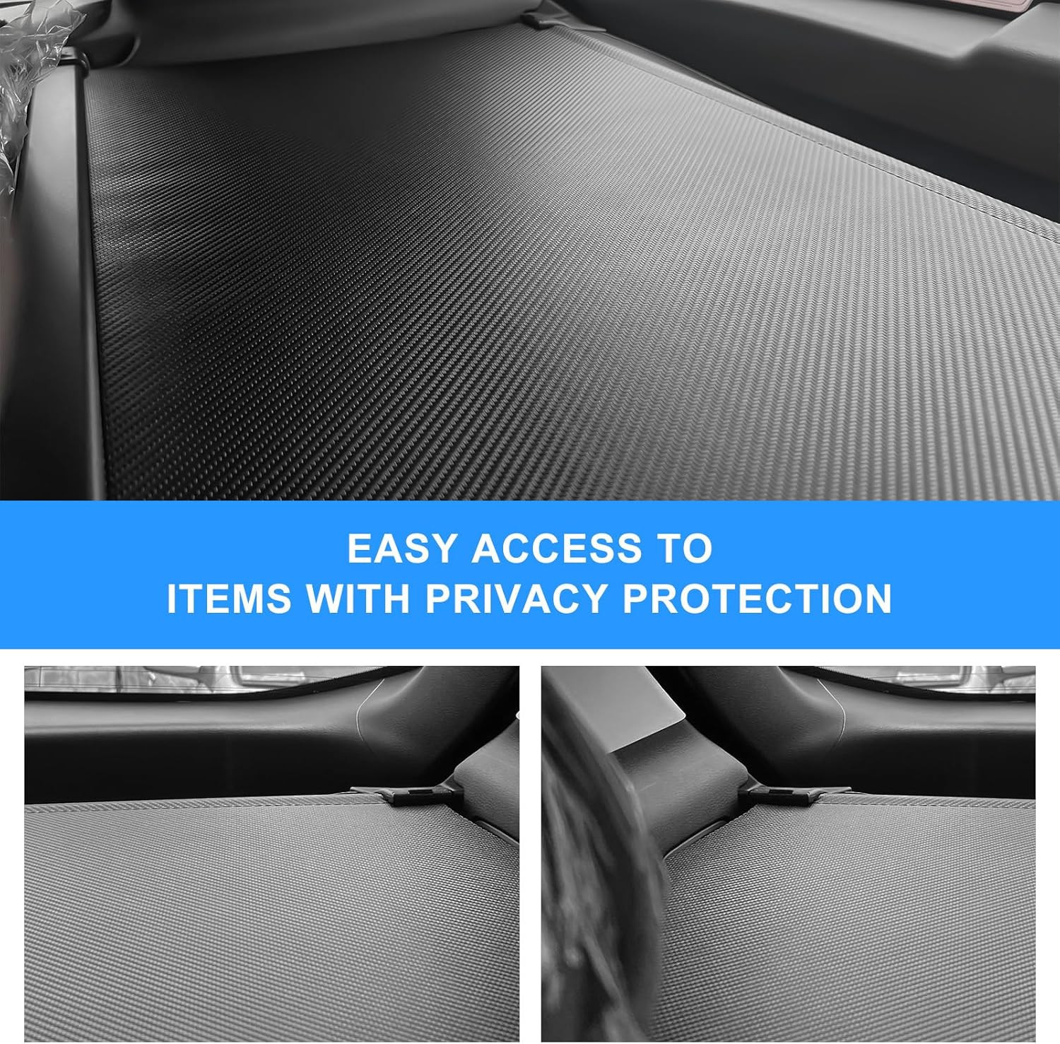 Retractable Cargo Cover for XC90 2025-2016, Trunk Cargo Cover Luggage Security S