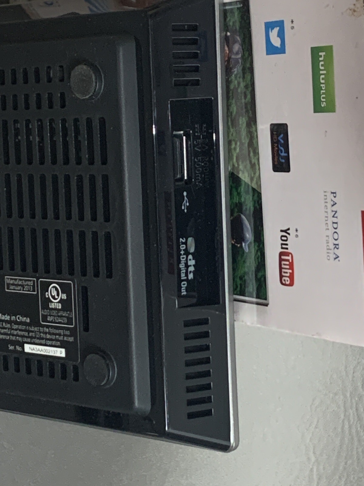 Panasonic Black DMP-MS10P Digital HD Streaming Player