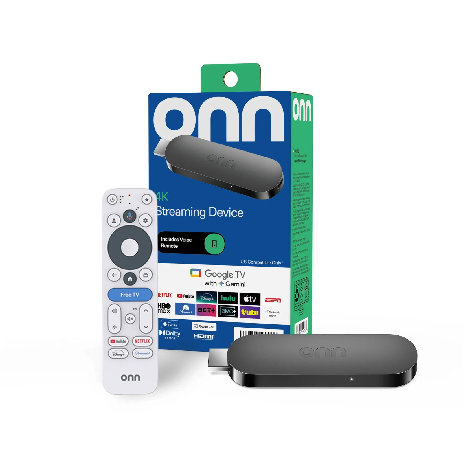 onn 4K Streaming Device, Google TV with Gemini (NEW 2026 Model) – Fast Streaming