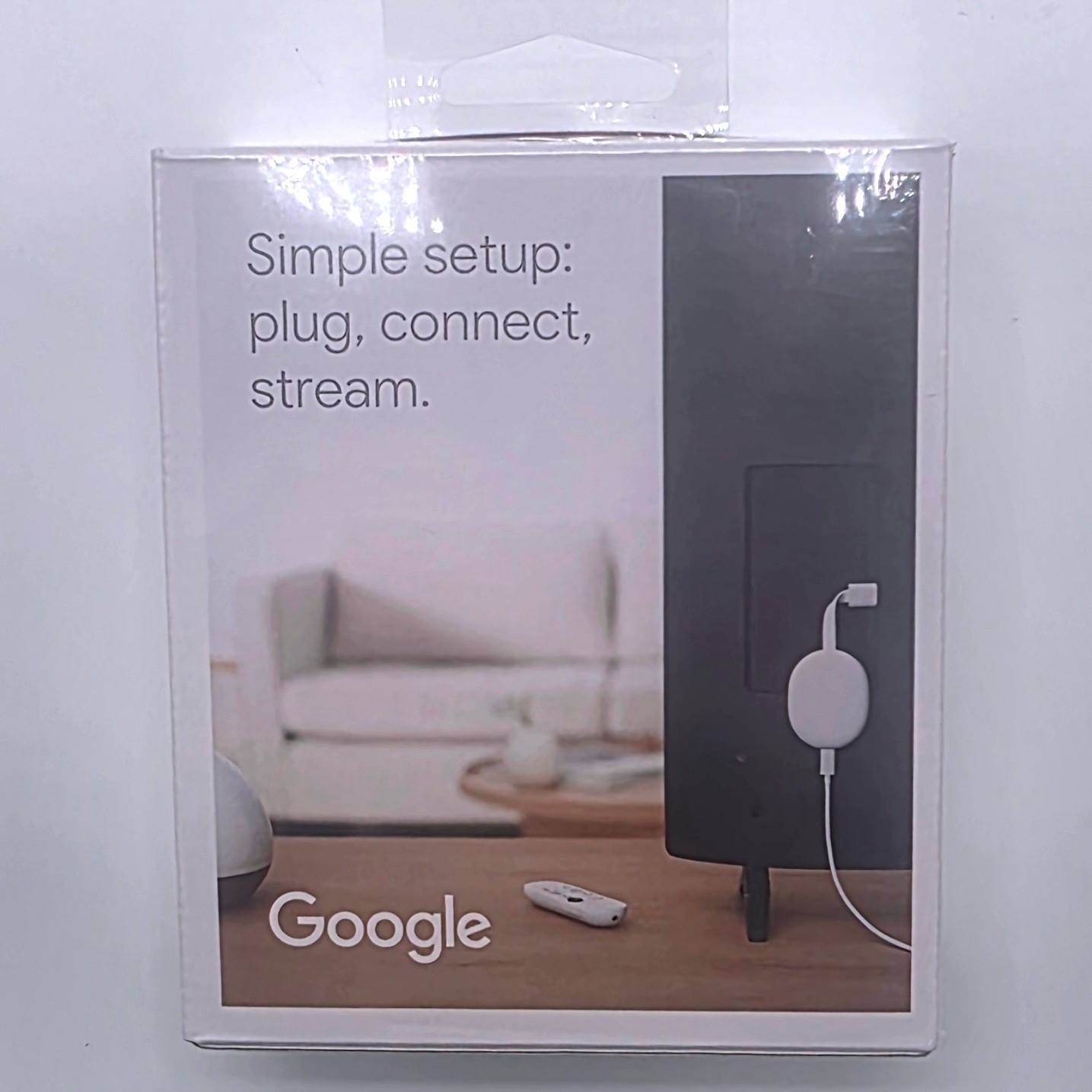 Google Chromecast with Google TV 4K HDR Streaming Media Player Snow GA01919-US