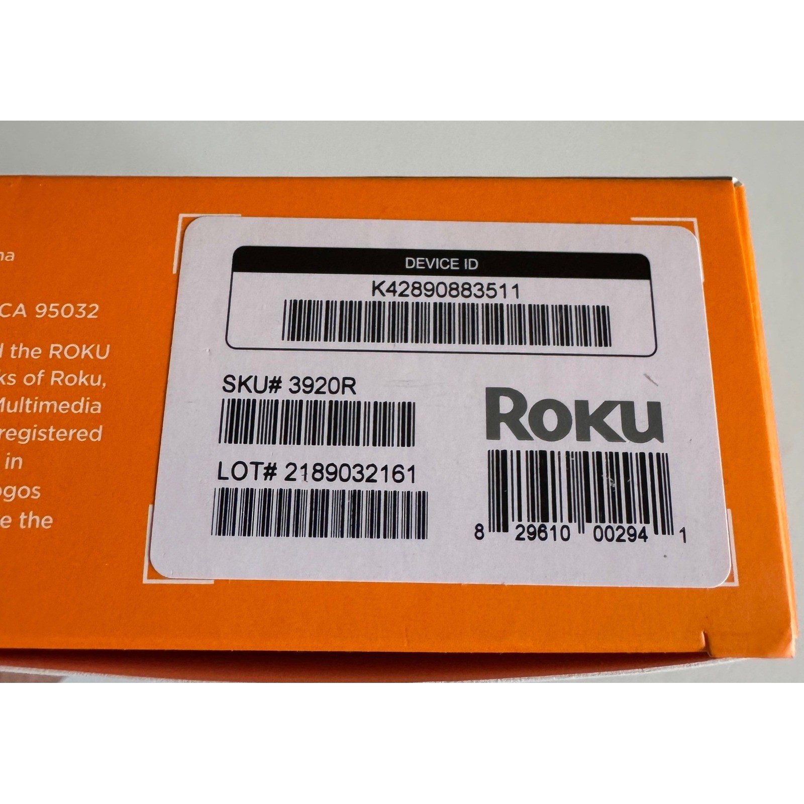 Roku Premiere 3920R 4K HDR Streaming Media Player with Remote and HDMI Cable