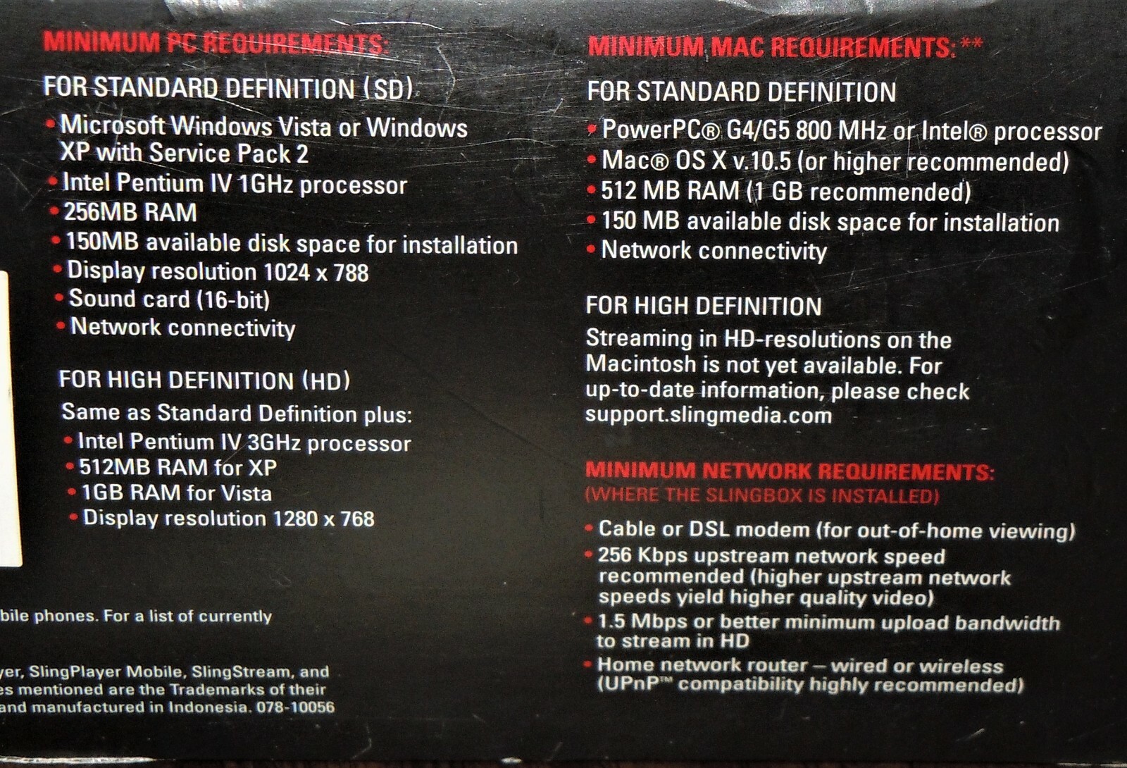 2008 Sling Media Slingbox Pro-HD Model – Digital Media Streamer Box (SB300-100)