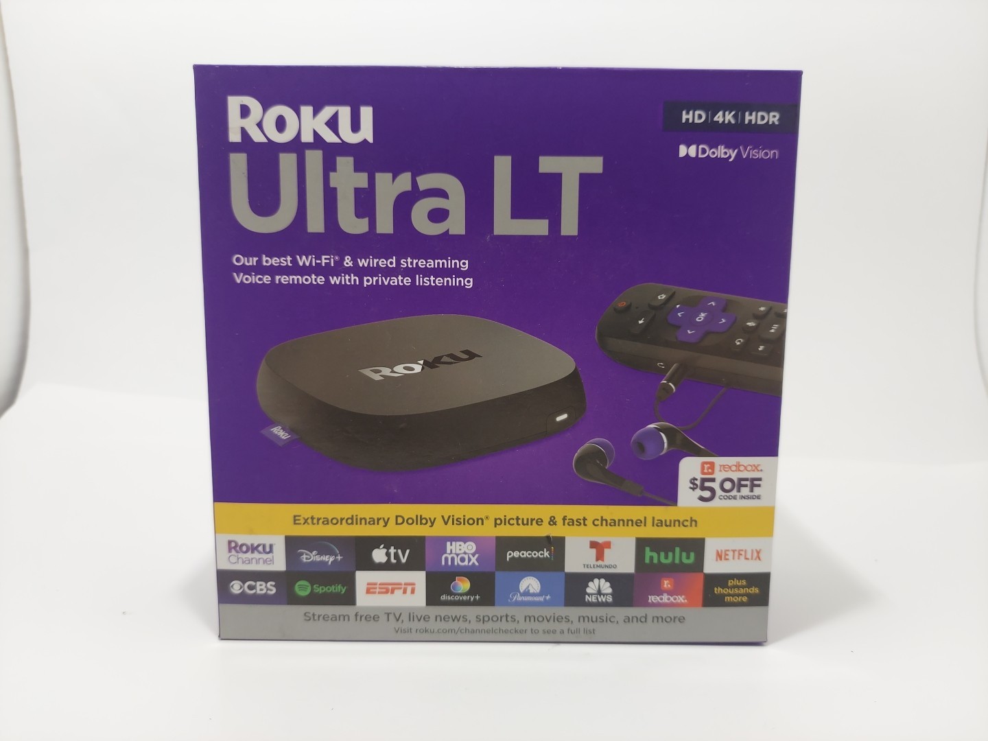 2024/2025-Roku Ultra LT Streaming Device 4K/HDR/Dolby Vision & Voice Remote New*