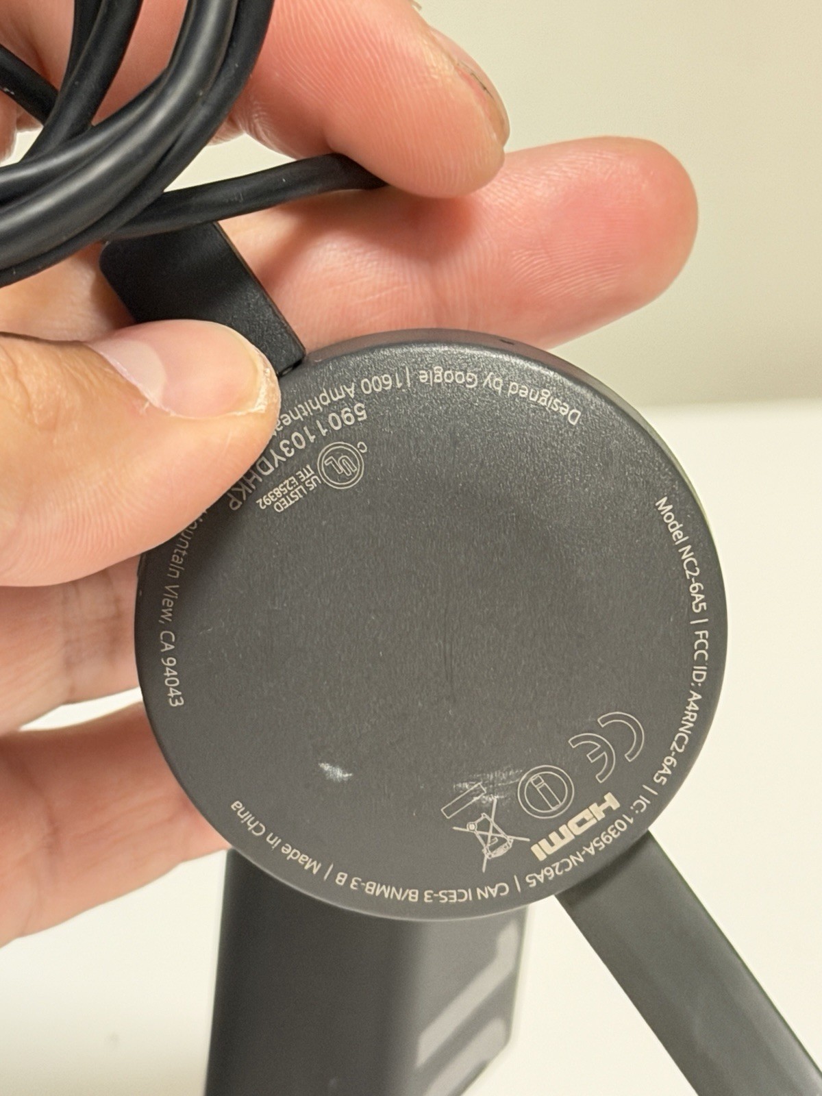 Google Chromecast 2nd Generation 1080p Portable Media Streamer NC2-6A5