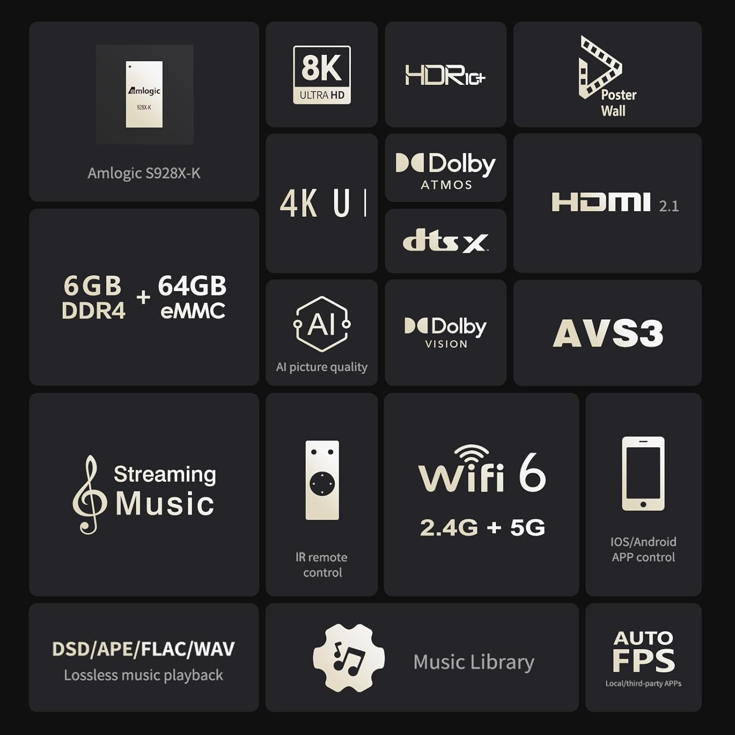 Z30 PRO-8K Media Player, Amlogic S928X-K Processor 6G+64G,DV, HDR10+ Set Top Box