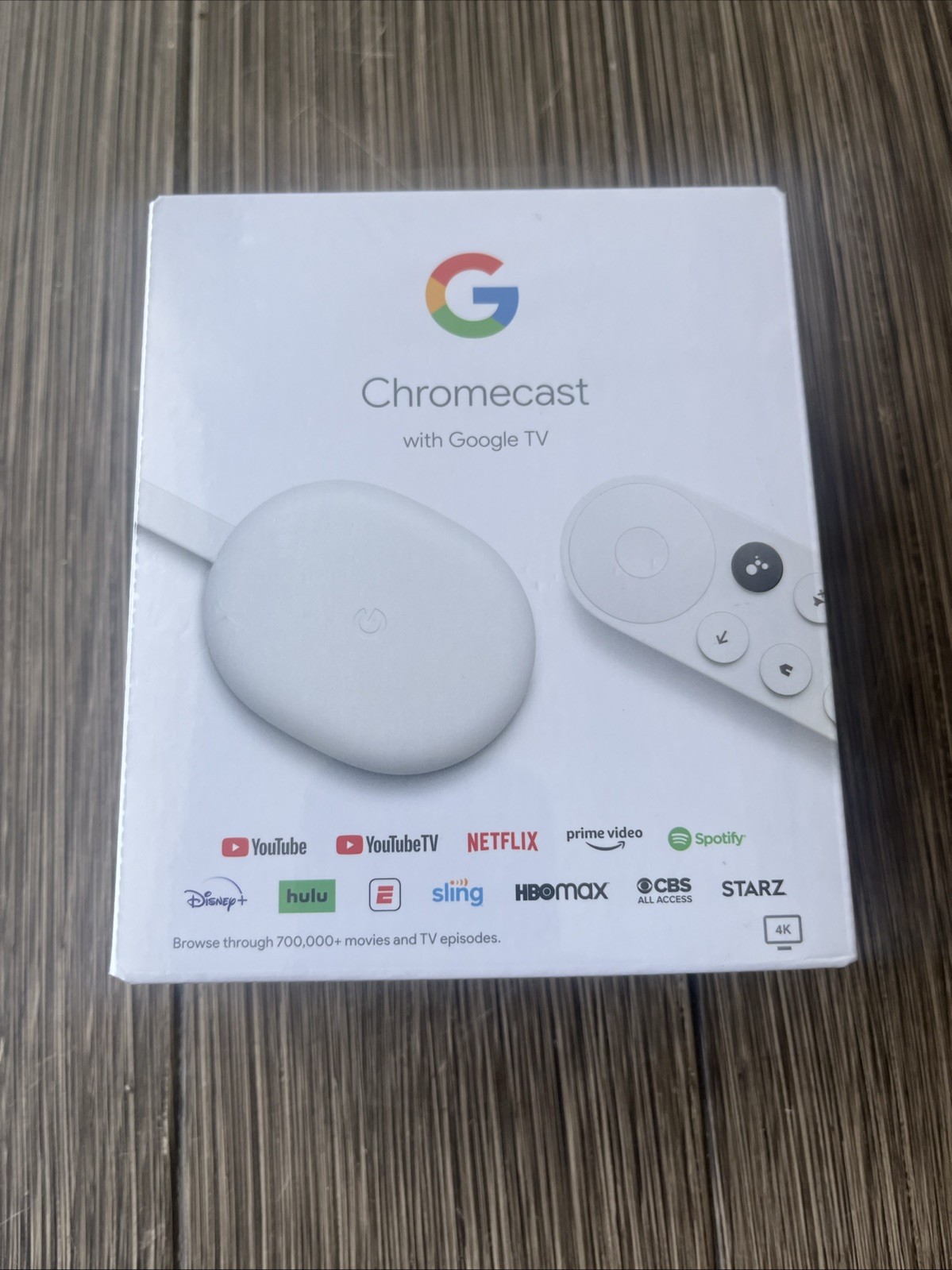 Google Chromecast with Google TV 4K Media Player GA01919-US Factory Sealed.
