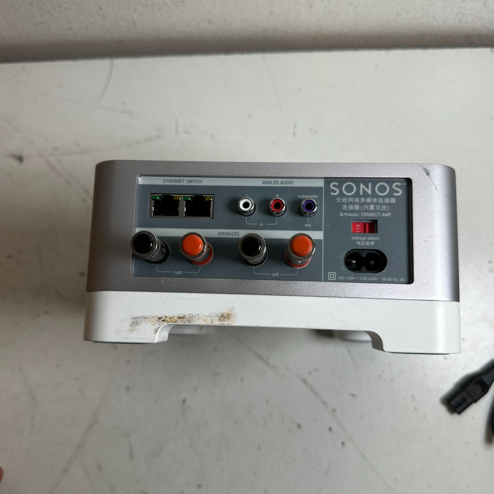 Sonos Connect Amp Gray Wireless Dual Ethernet Home Audio Streaming Amplifier