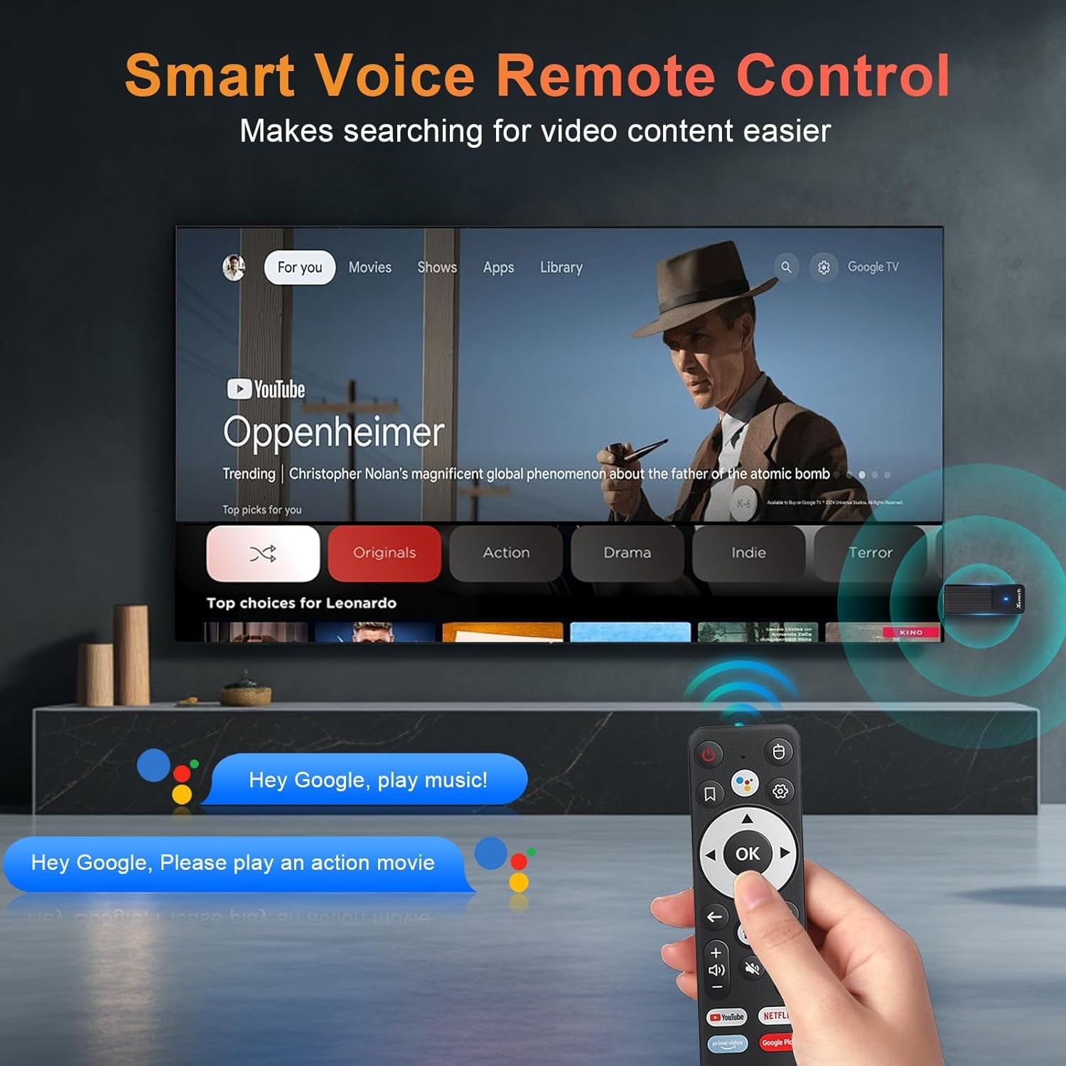 Transform Your TV with 4K Android Stick: Wi-Fi 6 & Bluetooth Voice Remote