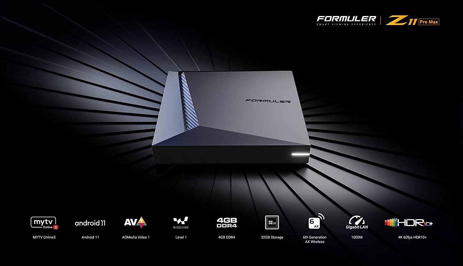 Formuler Z11 Pro Max Android 11 Wireless AX 2×2 Gigabit LAN 4GB Ram 32GB ROM 4K