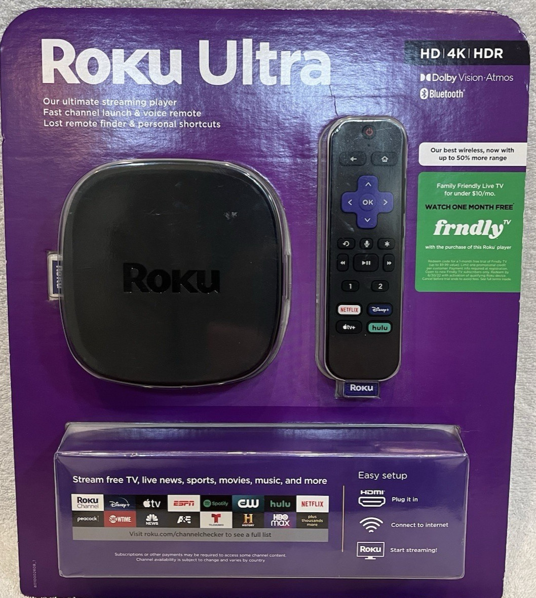 ROKU ULTRA 4K UHD 4800 Streaming Media Player with Voice Remote BRAND NEW