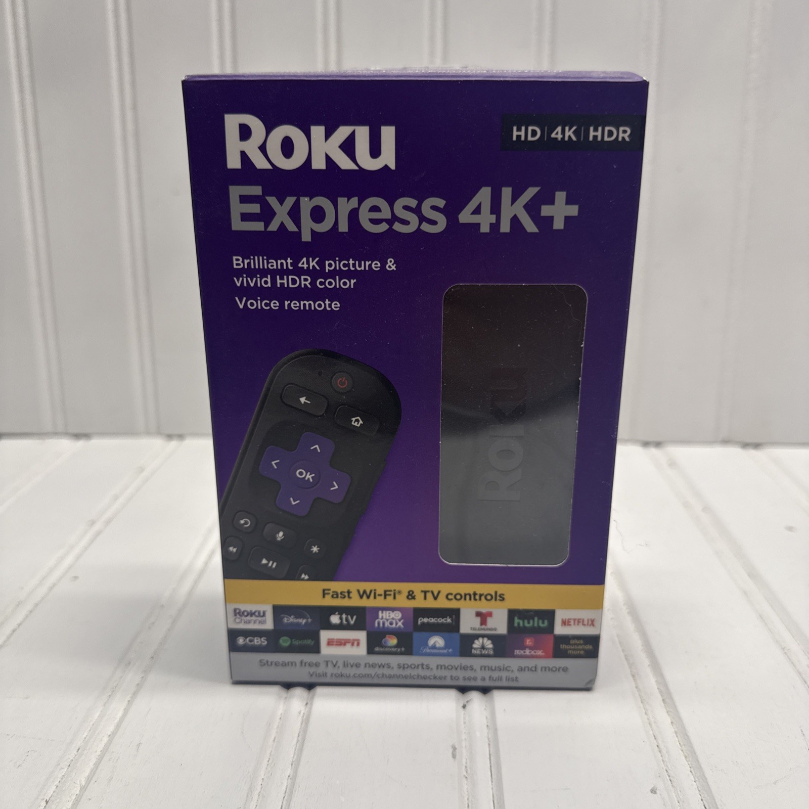 Express 4K+ Streaming Player HD/4K/HDR with Roku Voice with TV Controls NEW**