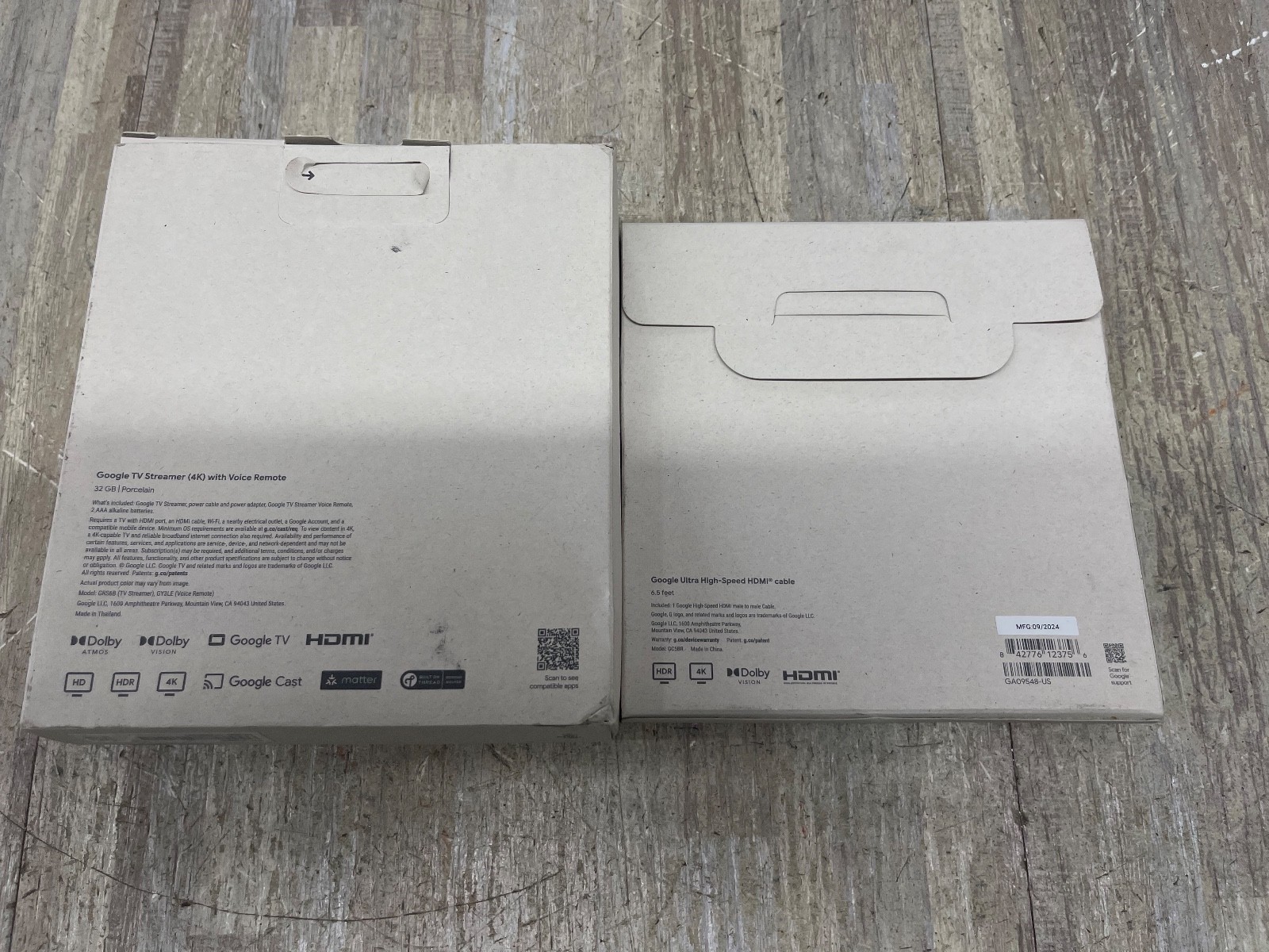 New Google TV Streamer 4K With Voice Remote 32GB GA05662 W/CABLE NEW