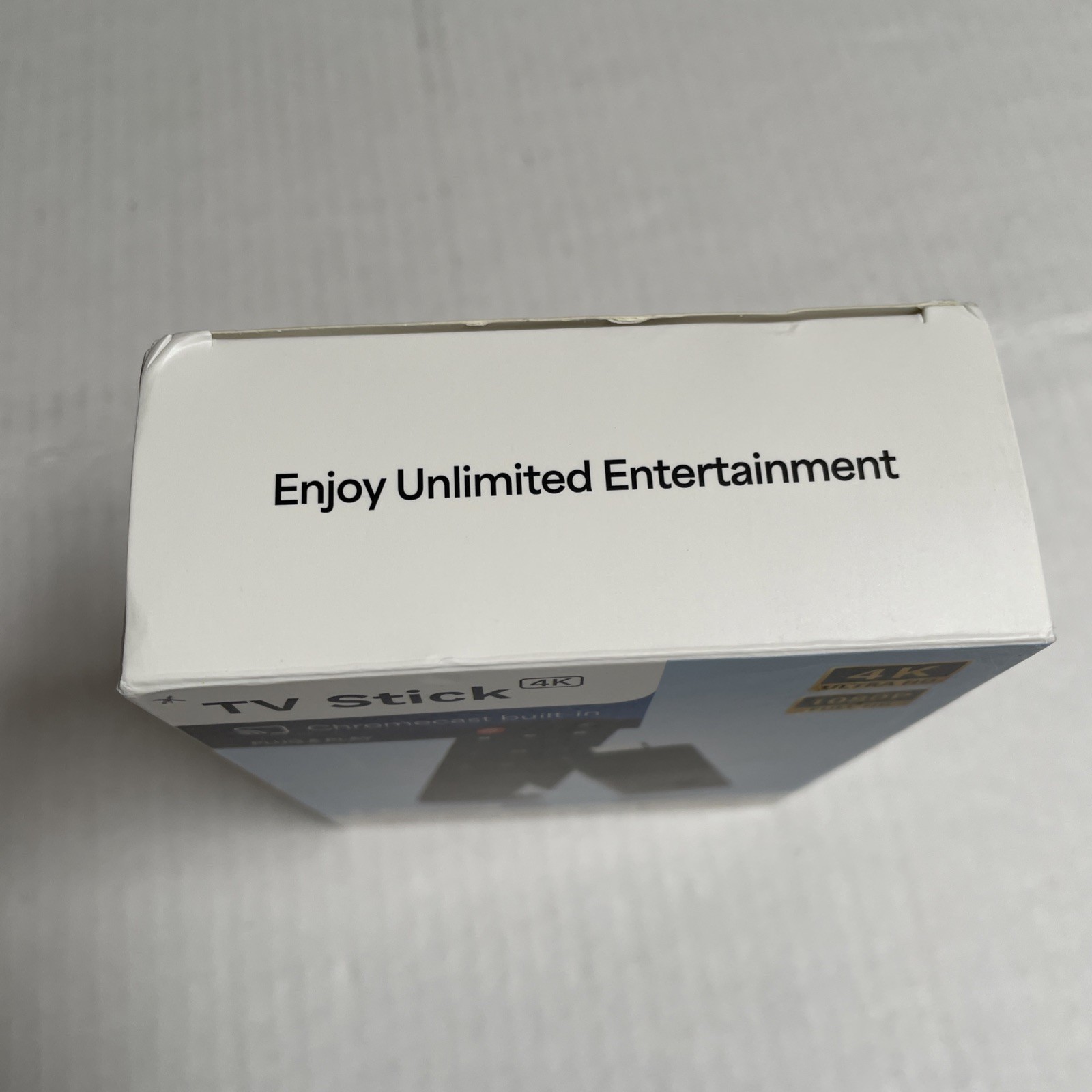 New In Box 4K Ultra HD TV Stick Plug N Play Android – Slight Box Damage