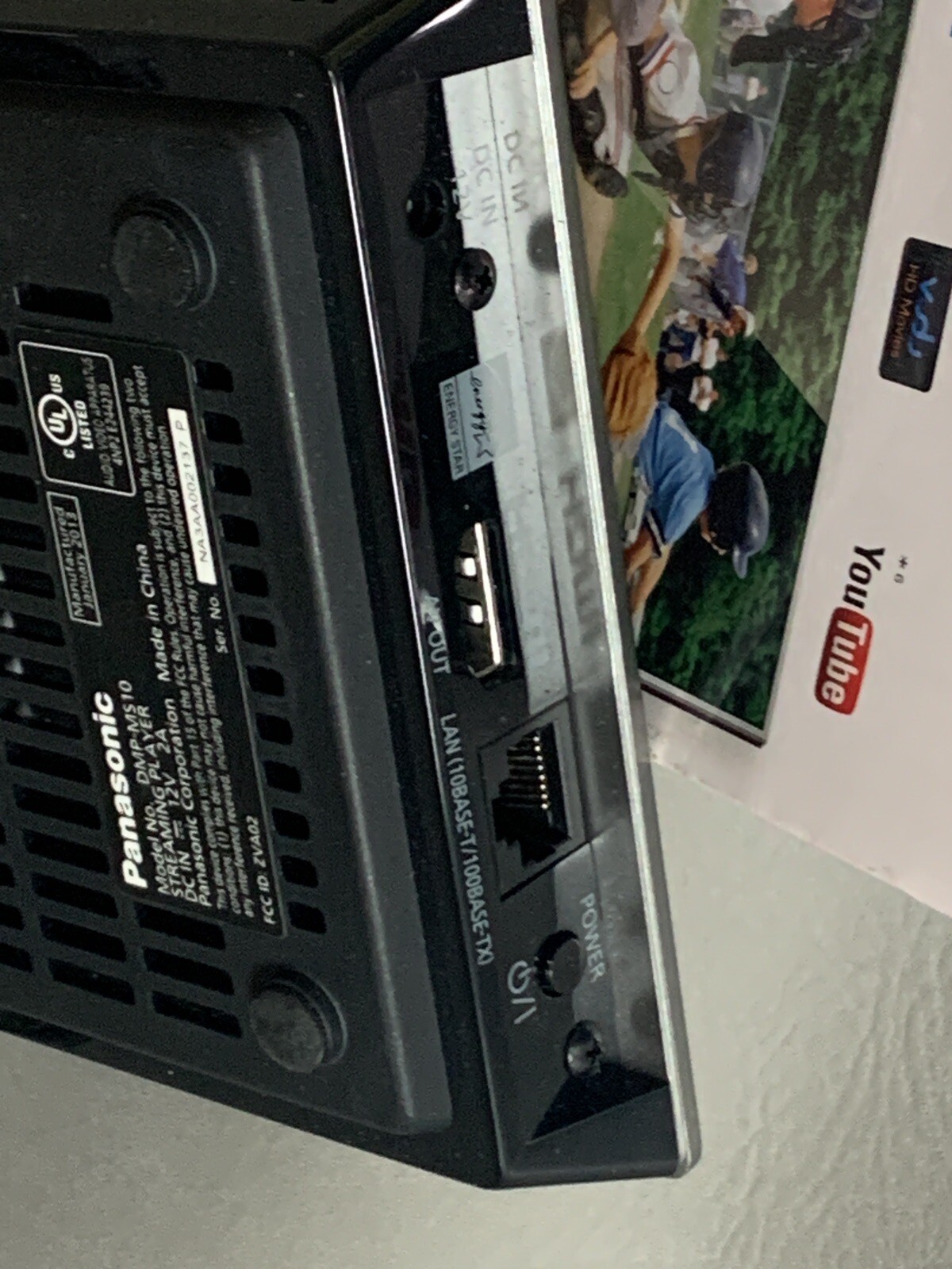 Panasonic Black DMP-MS10P Digital HD Streaming Player