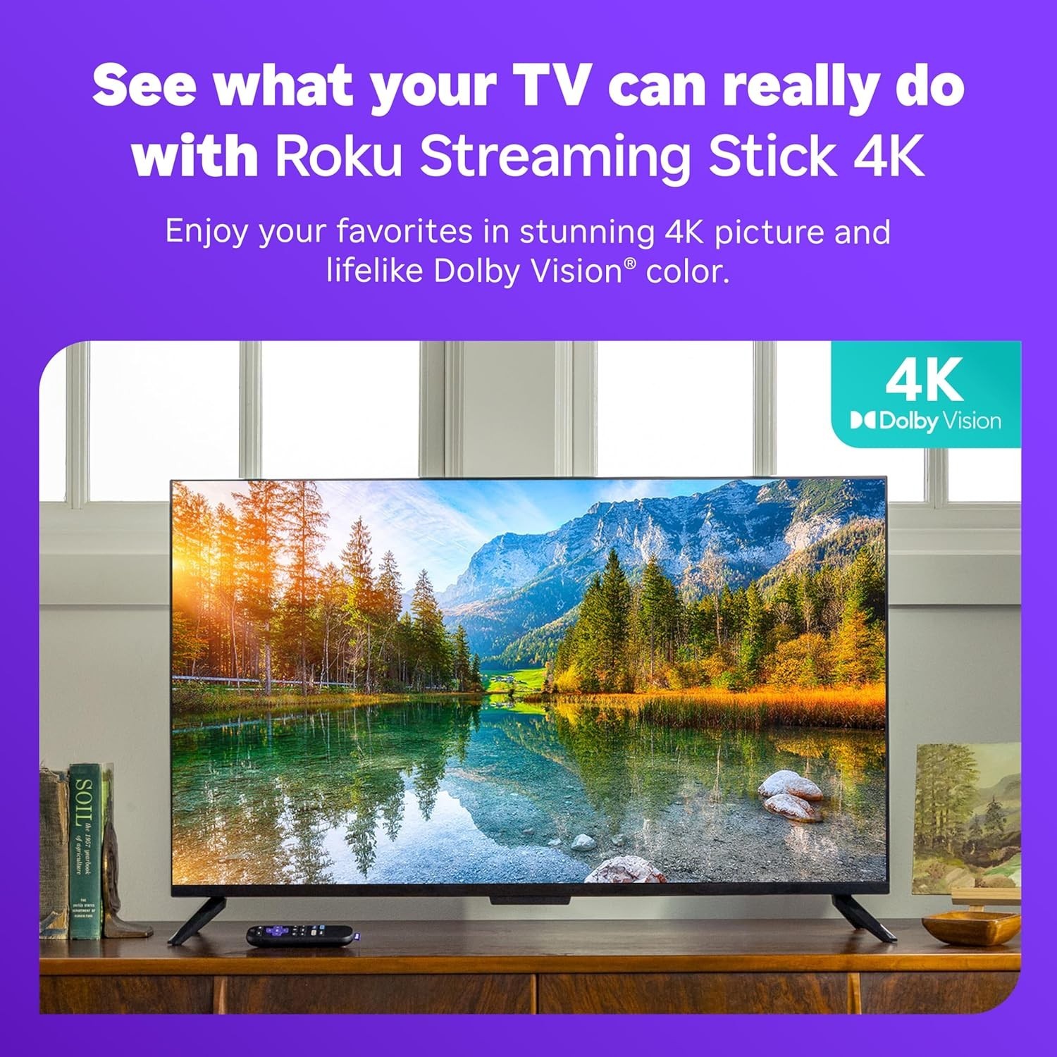 Roku Streaming Stick Plus 4K & HDR Roku Streaming Device for TV w/ Voice Remote