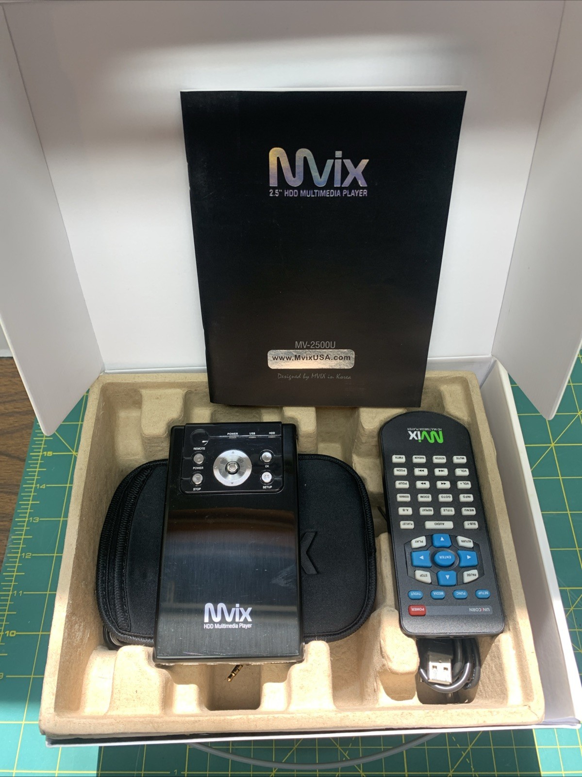 NEW MVIX Mv-2500U PC MP3 TV Stereo Multimedia Player 720 HD Open Box