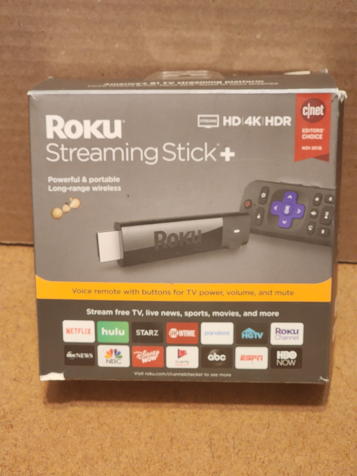 Roku Streaming Stick Plus 3810R – 4K Streaming Media Player with Voice Remote