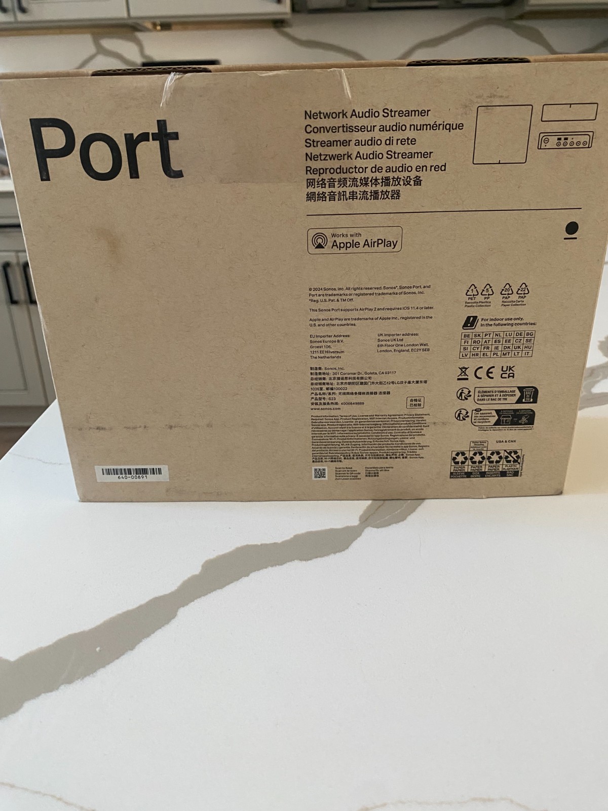 Sonos – Port Streaming Media Player – Matte Black original packaging minimal use